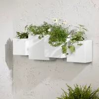 13805 Dalya White Wall Planters, Set of 2 - South Shore