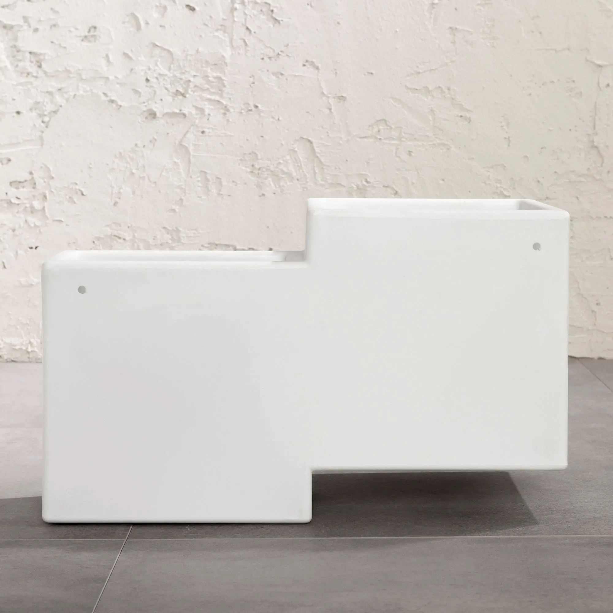 13805 Dalya White Wall Planters, Set of 2 - South Shore-4