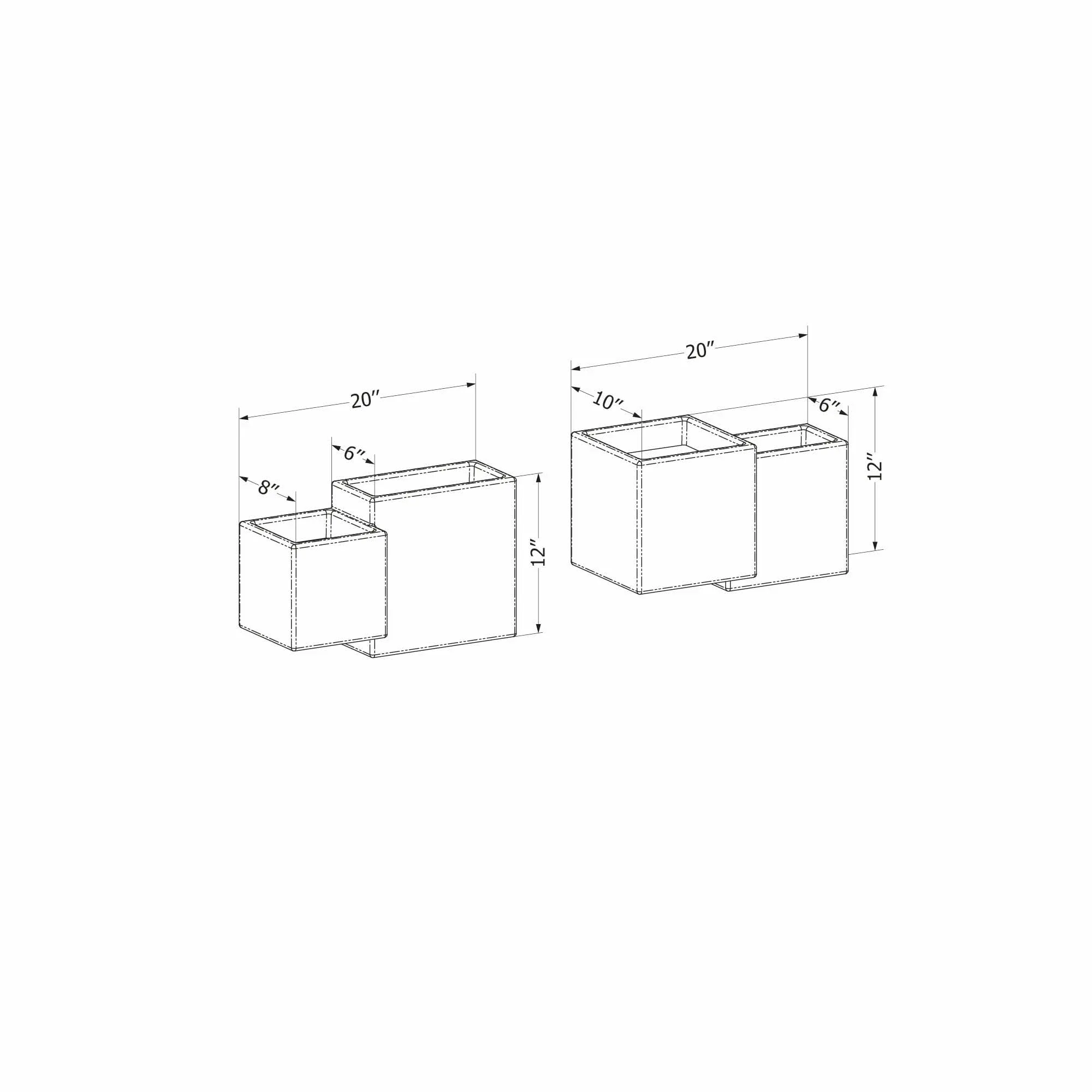 13805 Dalya White Wall Planters, Set of 2 - South Shore-7