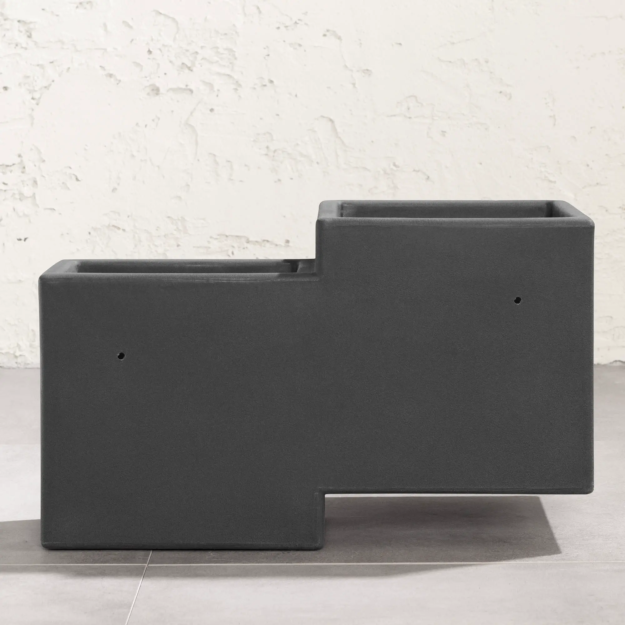 13806 Dalya Dark Gray Wall Planters, Set of 2-5
