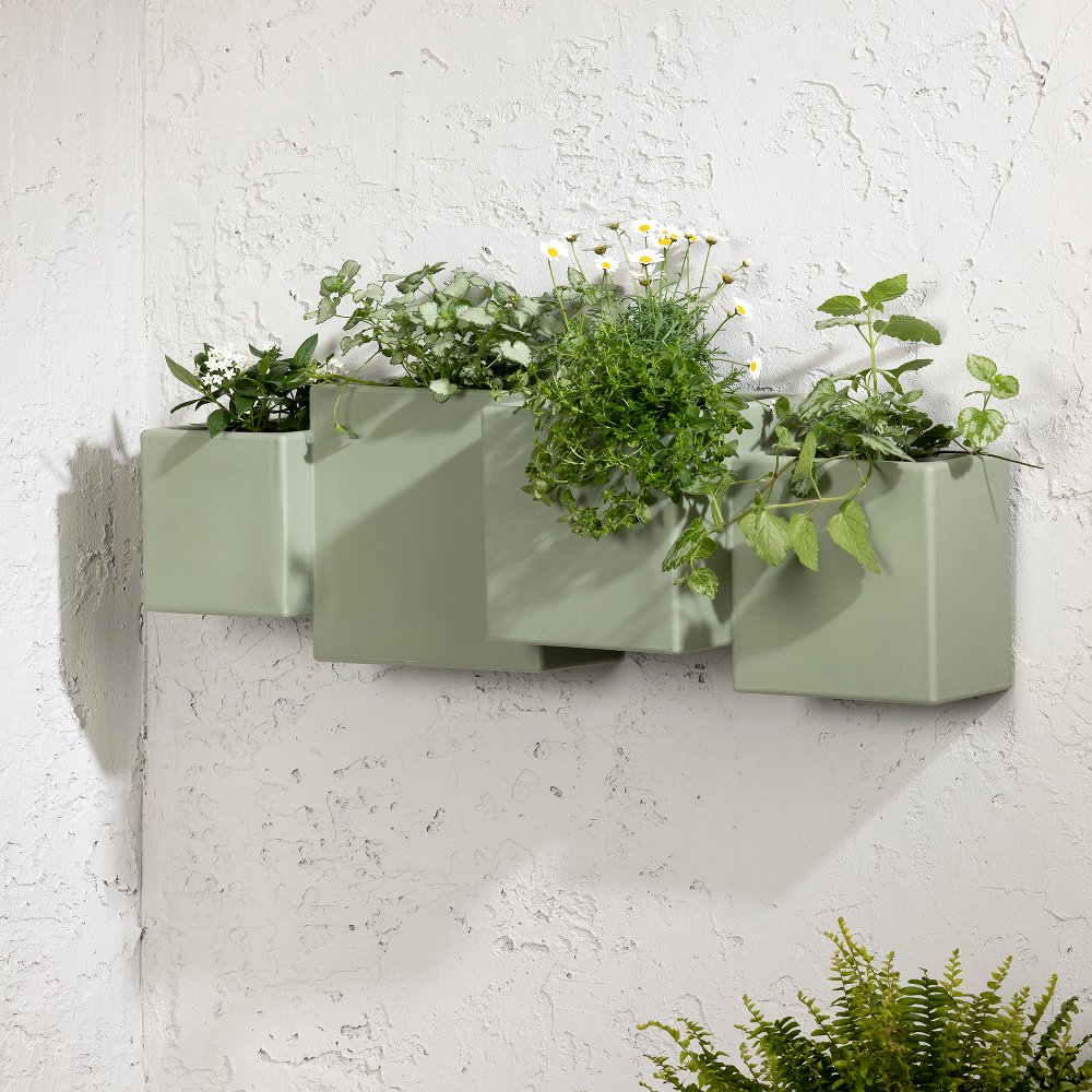 Dalya Sage Green Wall Planters Set of 2 - South Shore