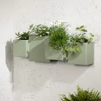13808 Dalya Sage Green Wall Planters, Set of 2 - South Shore