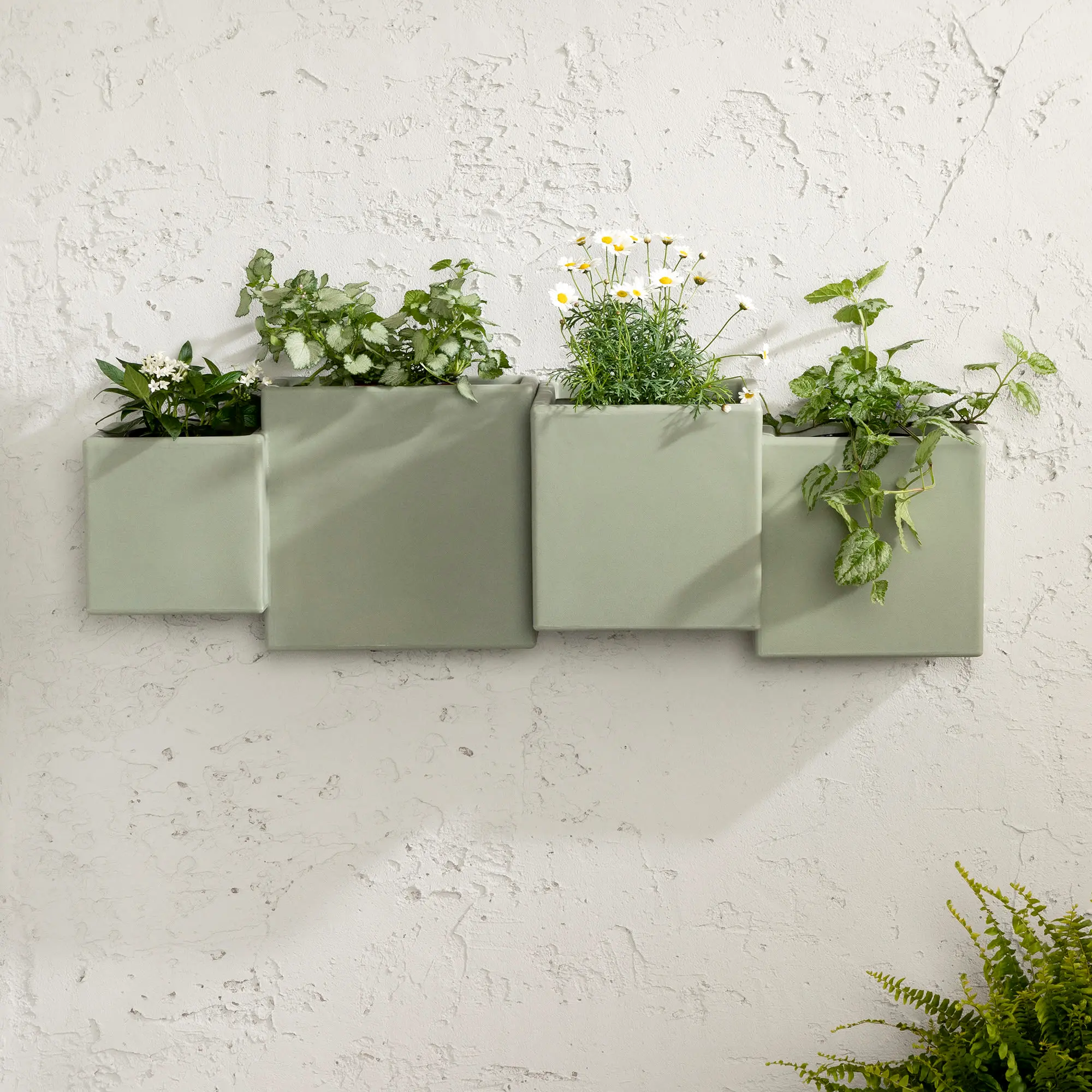 13808 Dalya Sage Green Wall Planters, Set of 2 - South Shore-2