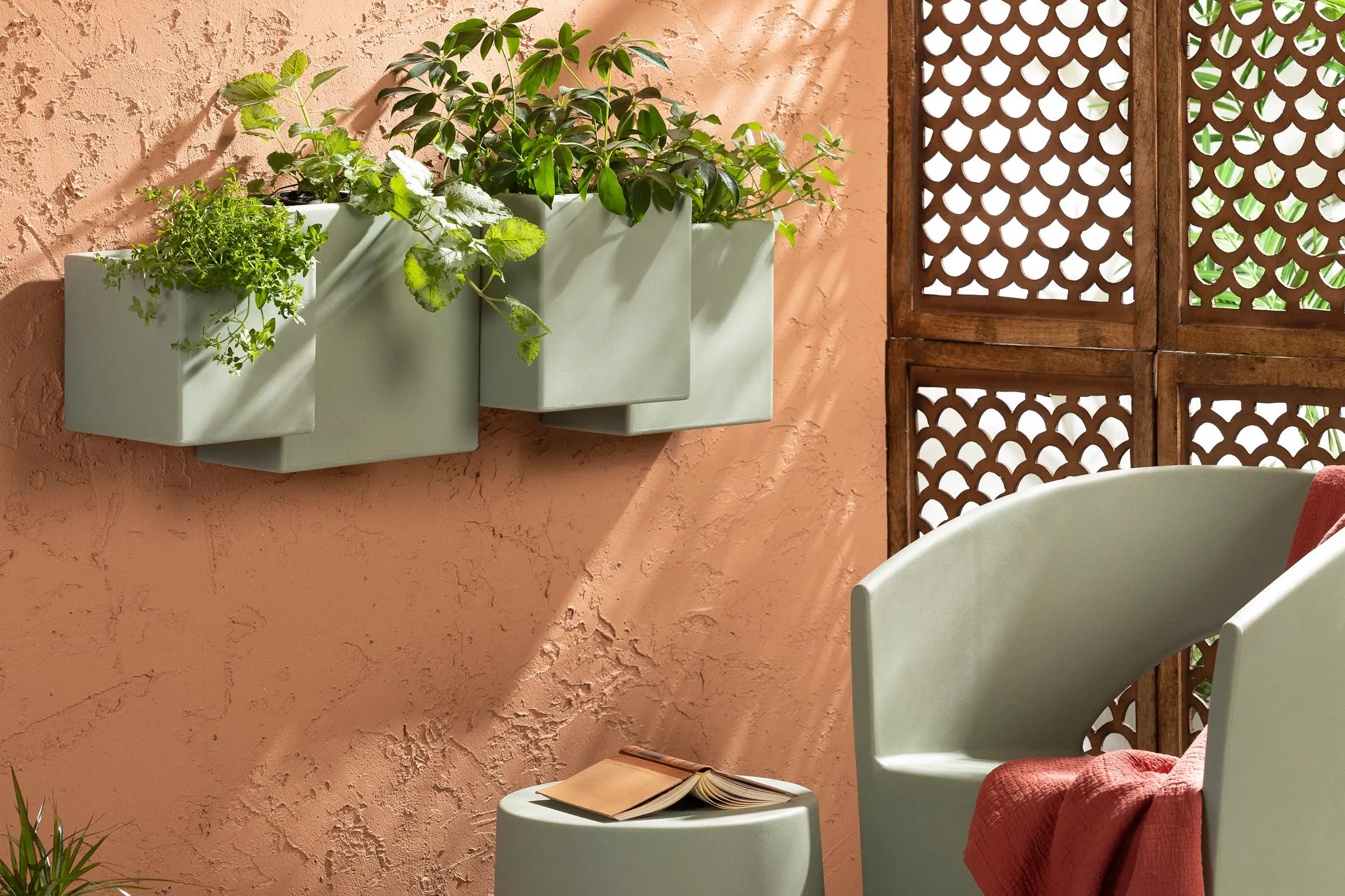 13808 Dalya Sage Green Wall Planters, Set of 2 - South Shore-3