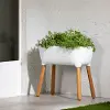 13809 Dalya White Raised Planter - South Shore