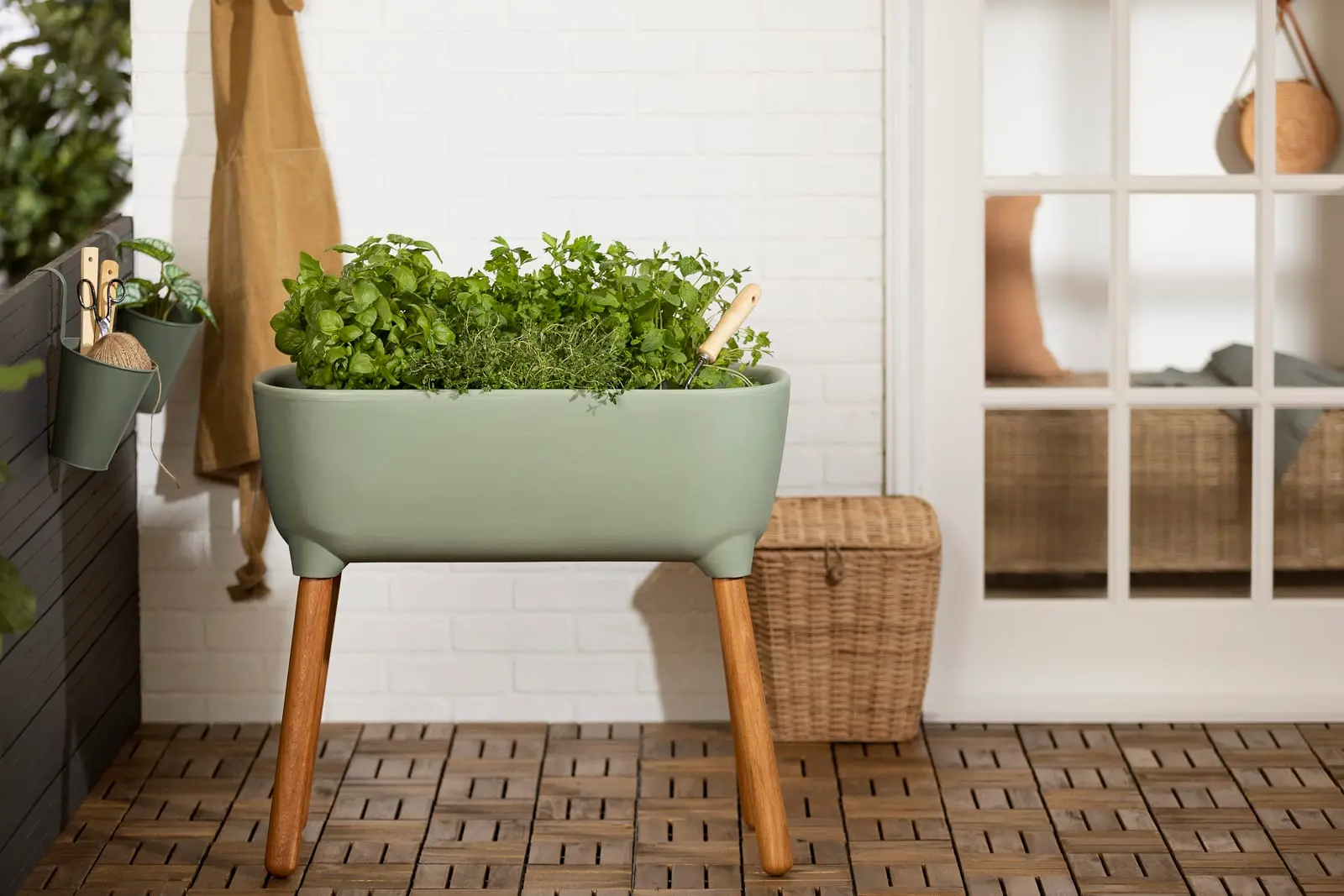 13812 Dalya Sage Green Raised Planter - South Shore-3