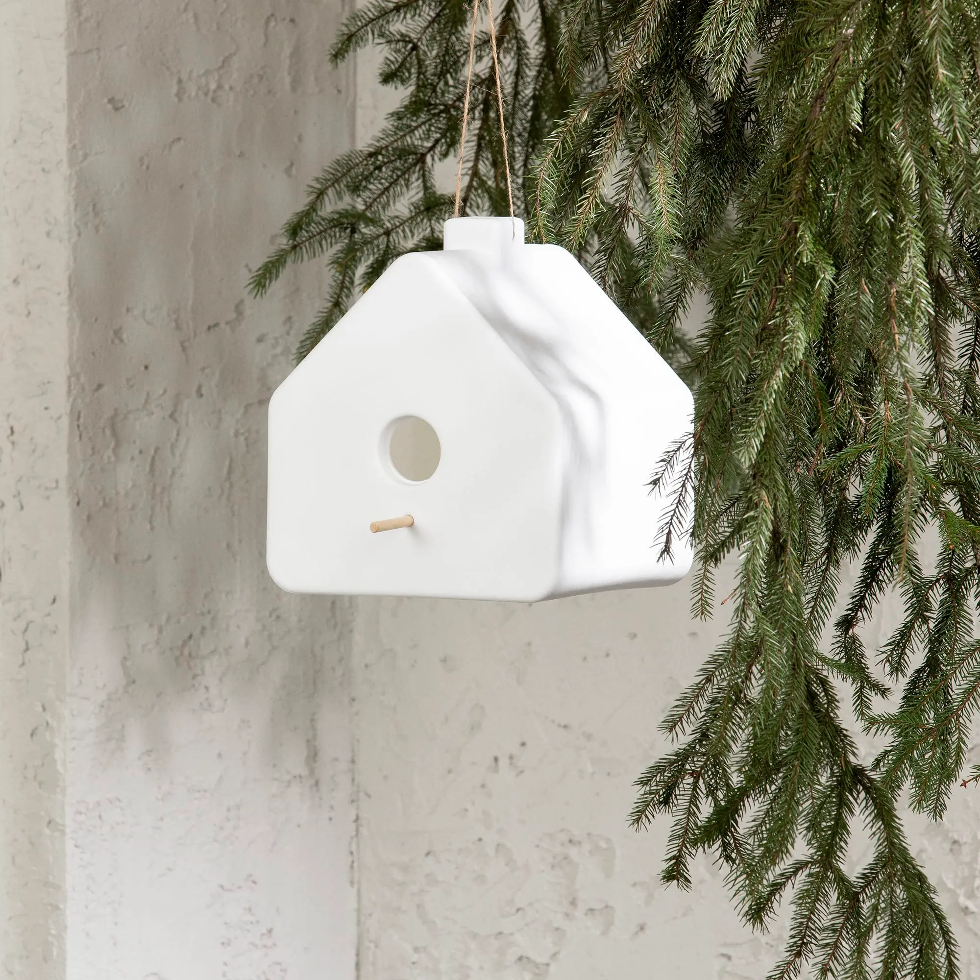 13816 Dalya White Decorative Birdhouse - South Shore-2