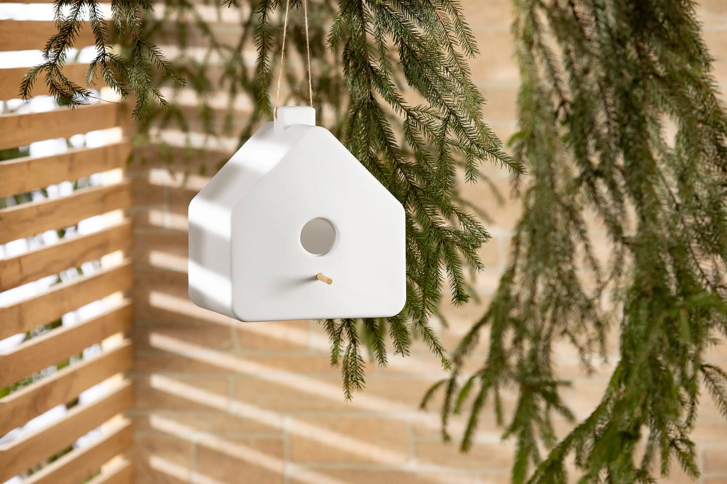 13816 Dalya White Decorative Birdhouse - South Shore-3