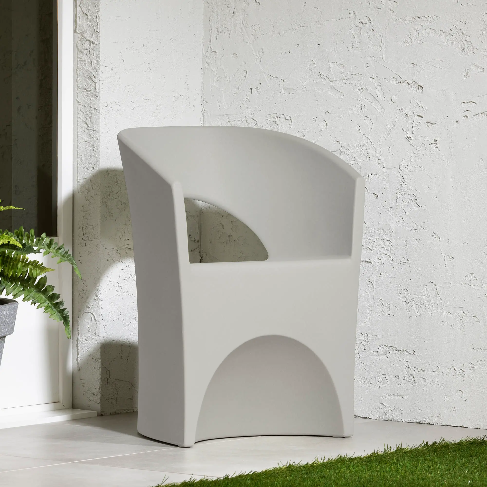 14238 Dalya Greige Patio Chair - South Shore-2