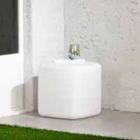 14252 Dalya White Outdoor Side Table - South Shore