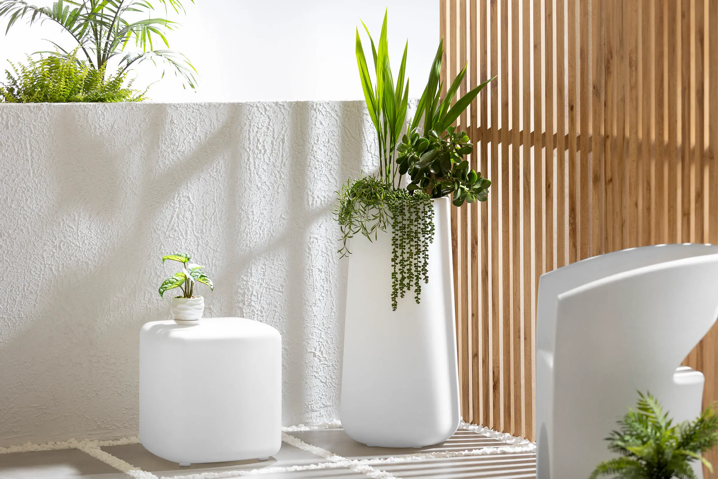 14252 Dalya White Outdoor Side Table - South Shore-3