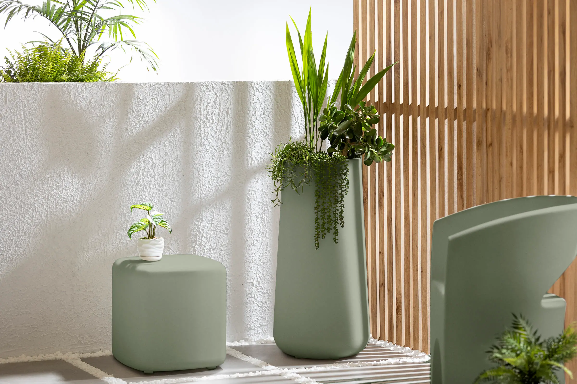 14255 Dalya Sage Green Outdoor Side Table - South Shore-3