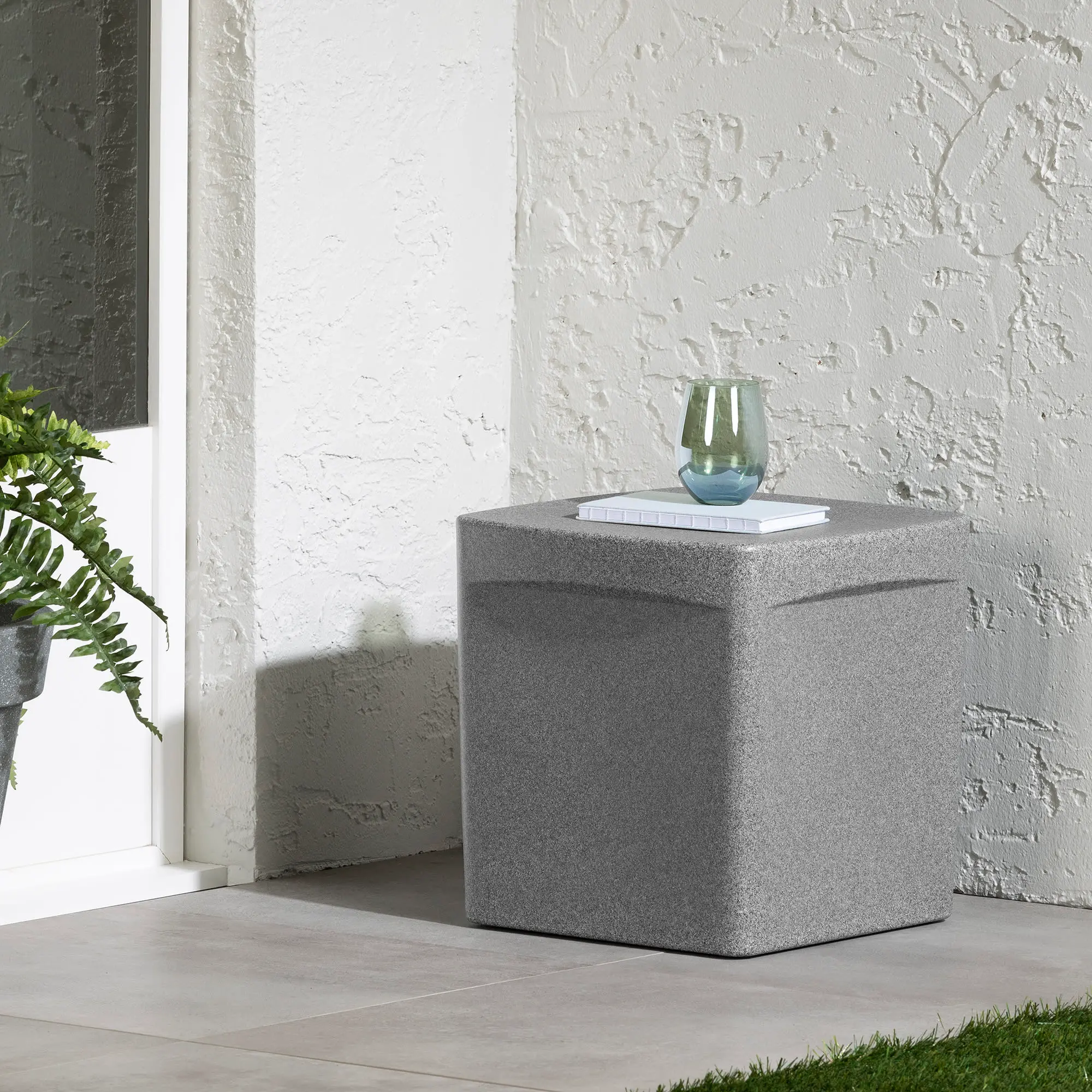 14427 Dalya Gray Square Outdoor Side Table-2