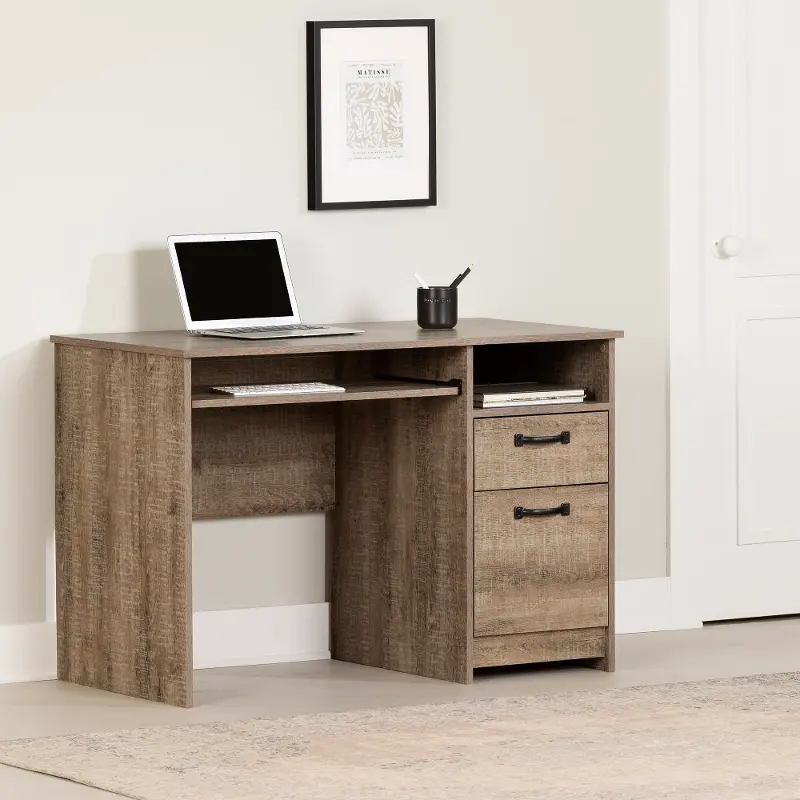 Tassio Medium Brown Desk - South Shore