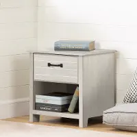 14497 Ulysses Gray Oak 1-Drawer Nightstand - South Shore