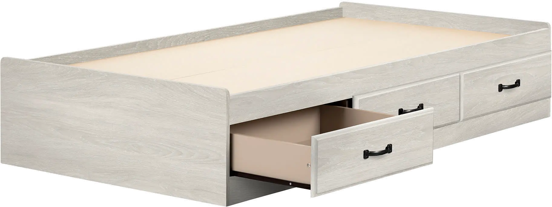 14498 Ulysses Gray Oak Twin 3-Drawer Mates Bed - South Shore-1