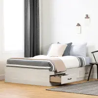 14499 Ulysses Gray Oak Full 3-Drawer Mates Bed - South Shore