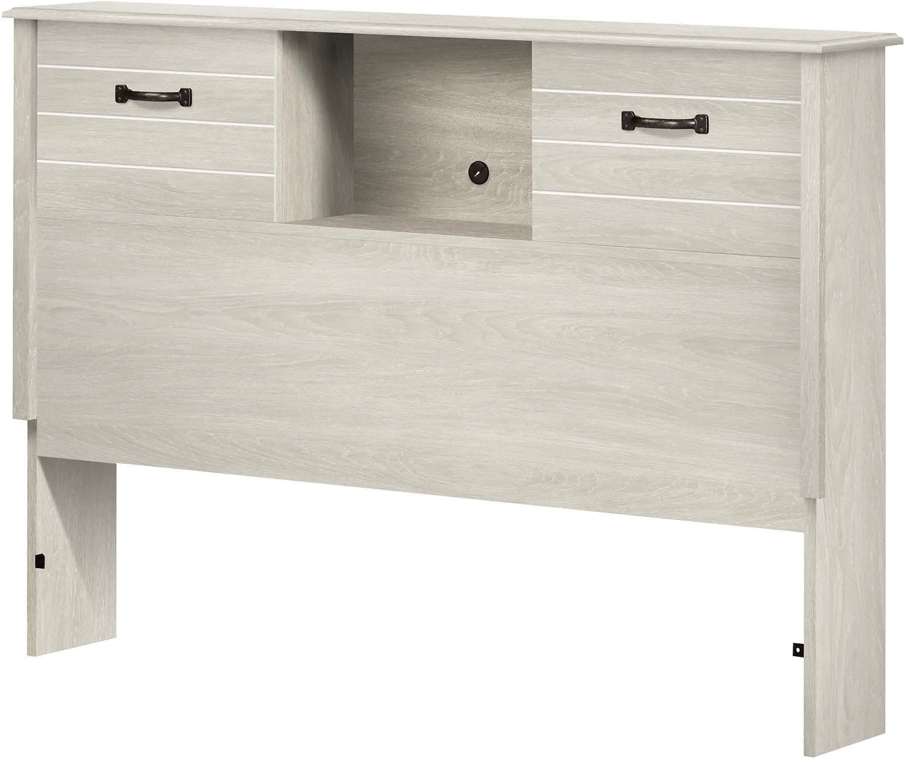 14501 Ulysses Gray Oak Full Bookcase Headboard - South Shore-1