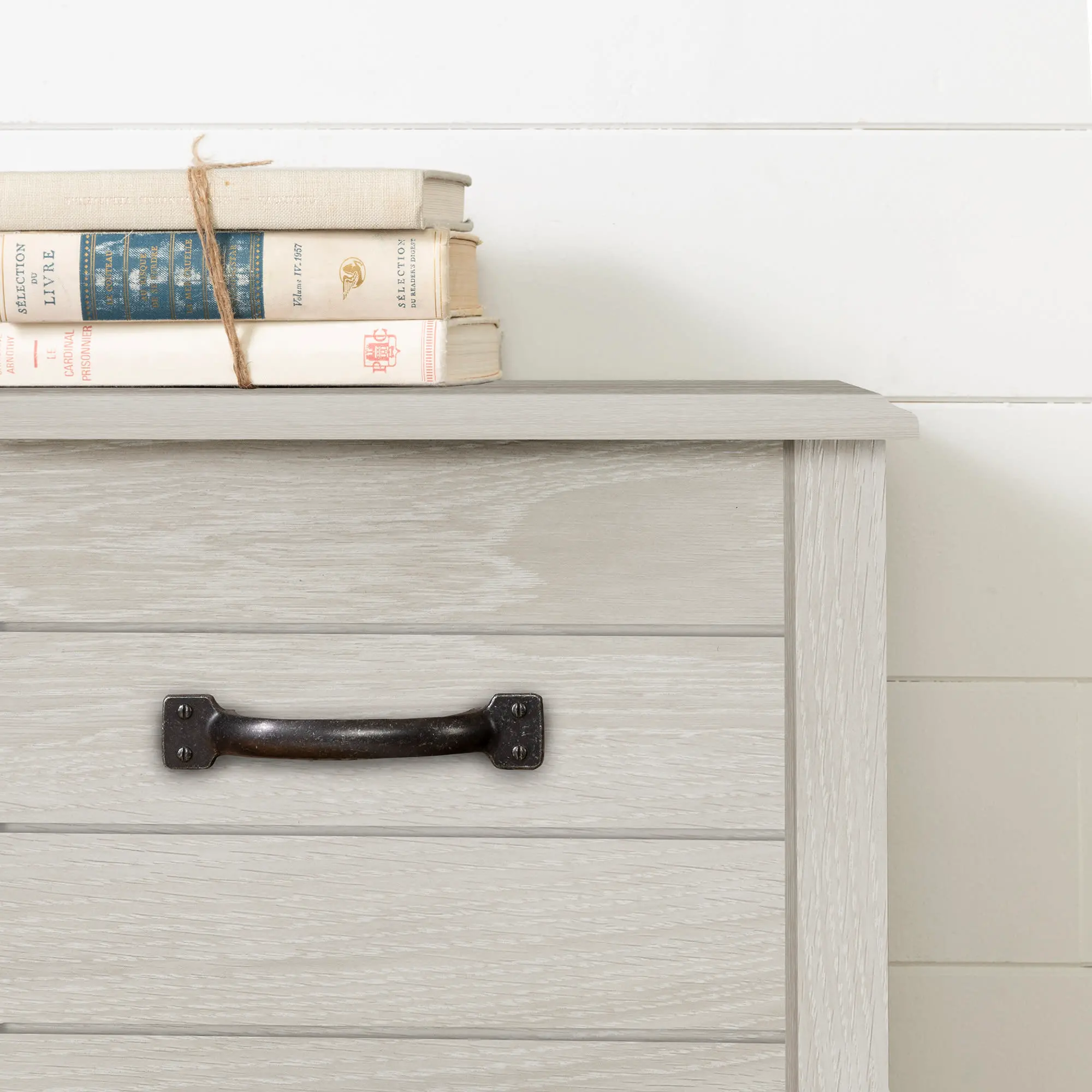 14501 Ulysses Gray Oak Full Bookcase Headboard - South Shore-5