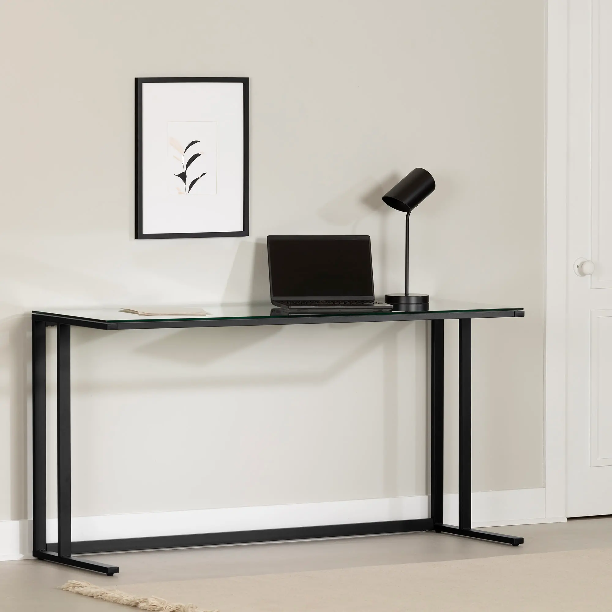 13551 City Life Black Computer Desk - South Shore-2