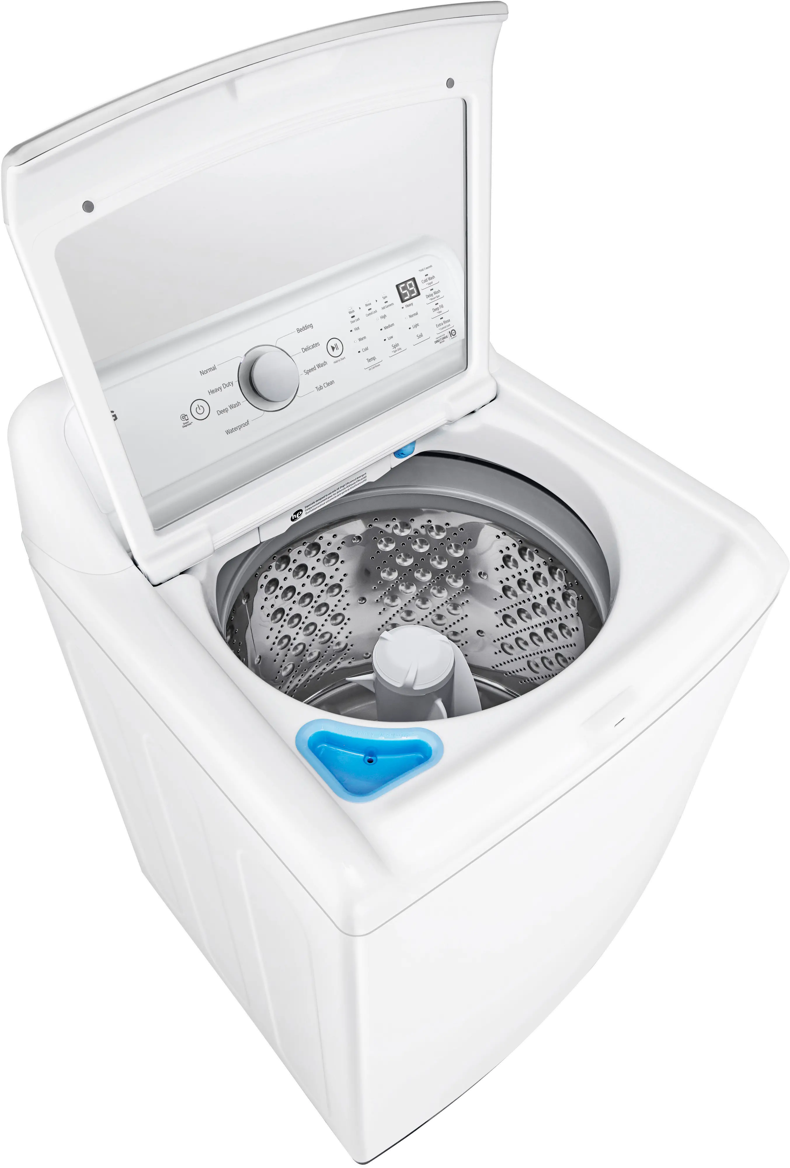WT7155CW LG 4.8 cu ft Top Load Washer with Agitator - White, 7150W-4