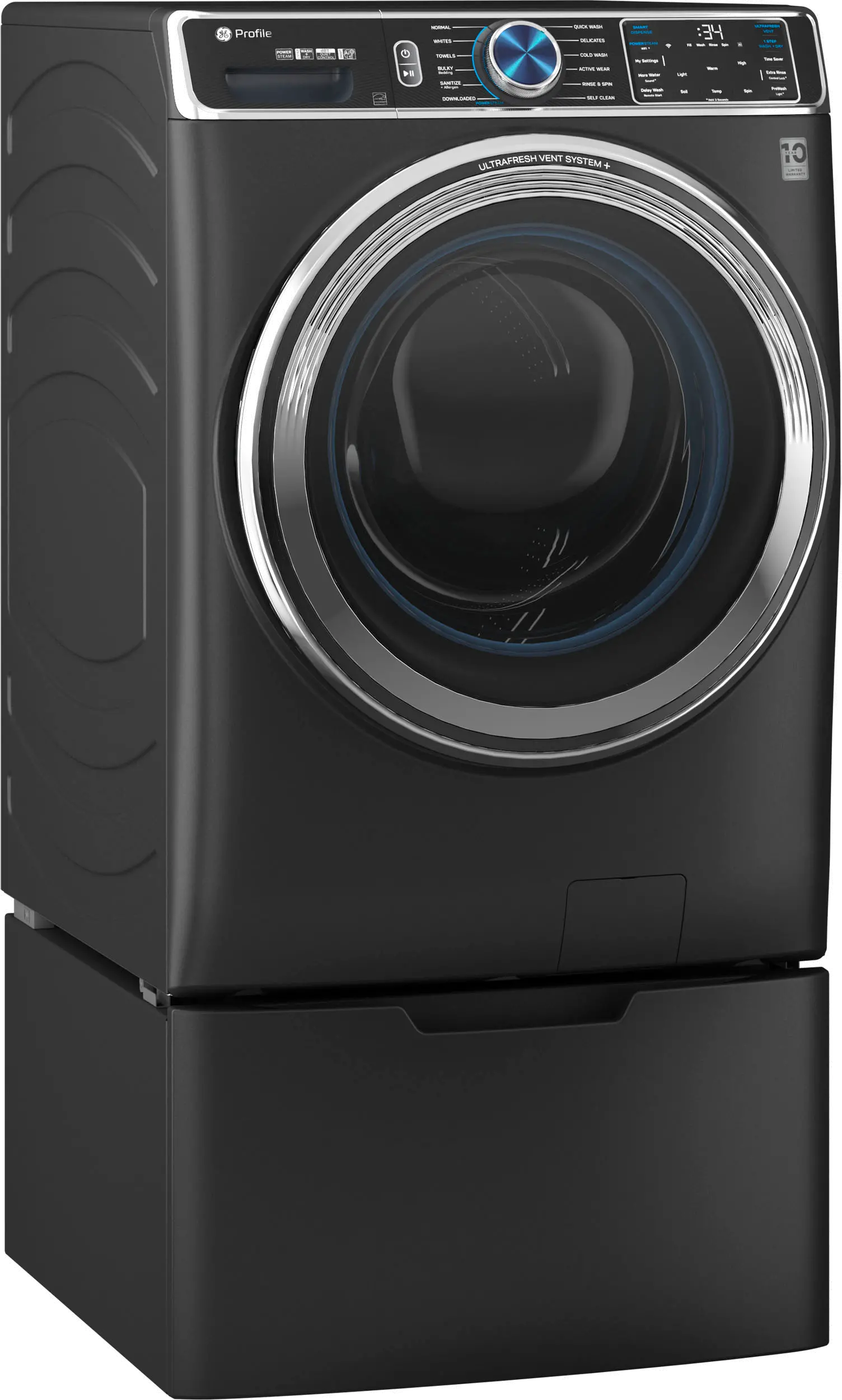 GFP1528PTDS GE Profile Laundry Pedestal - Black Carbon Graphite-3