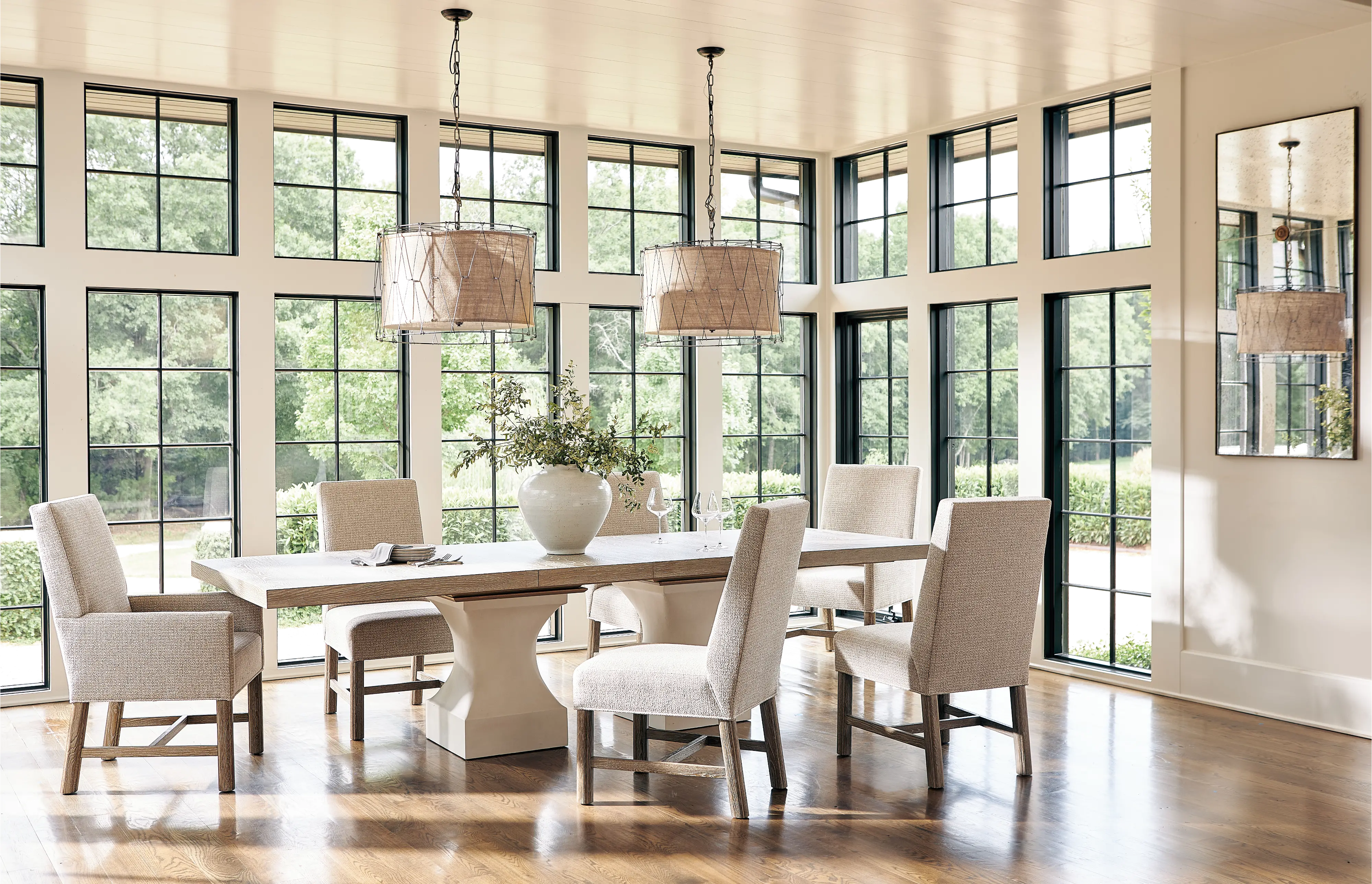 Aventura White and Sand Dining Table-3