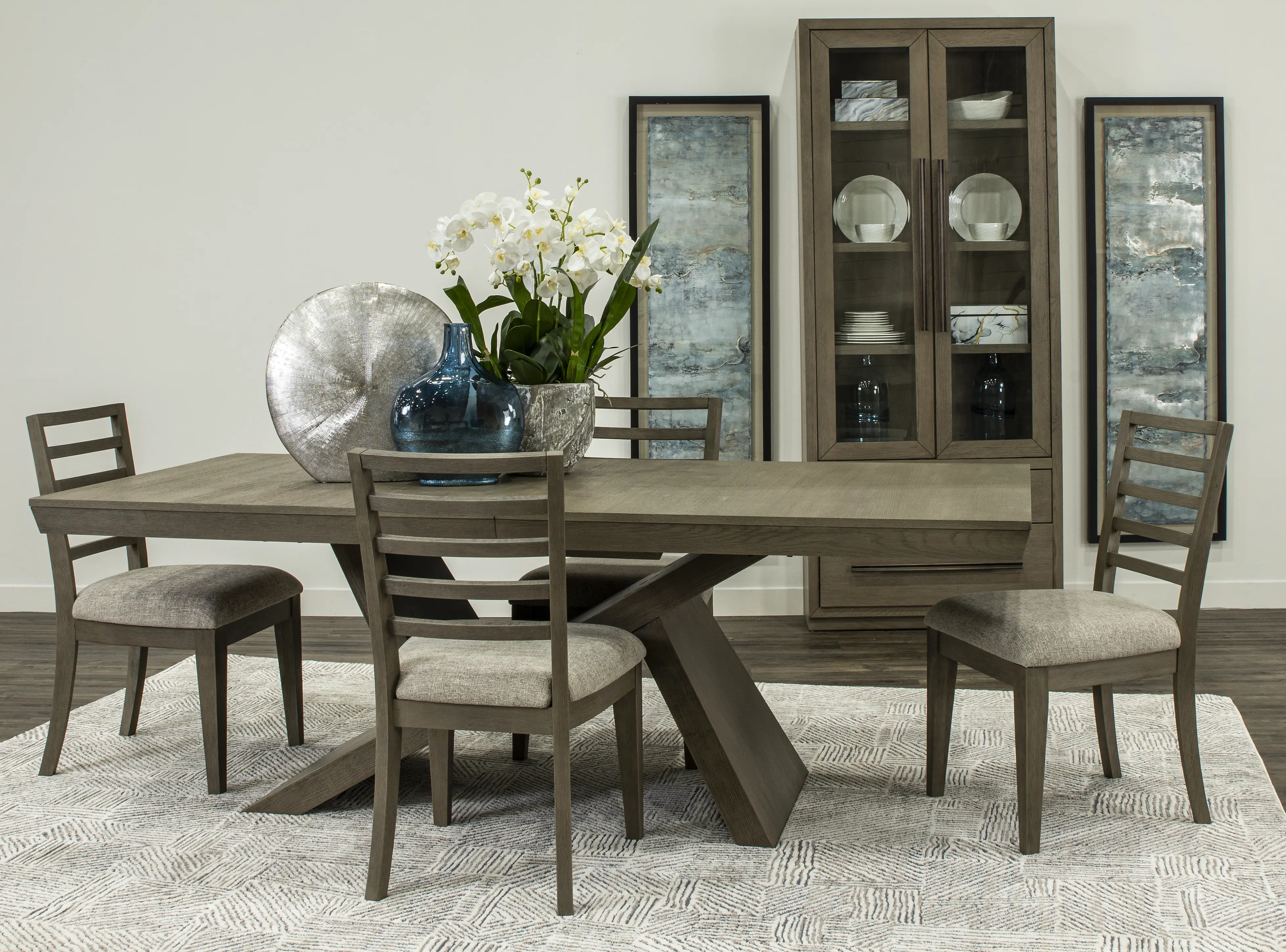 Pure Modern Gray Curio Cabinet-2