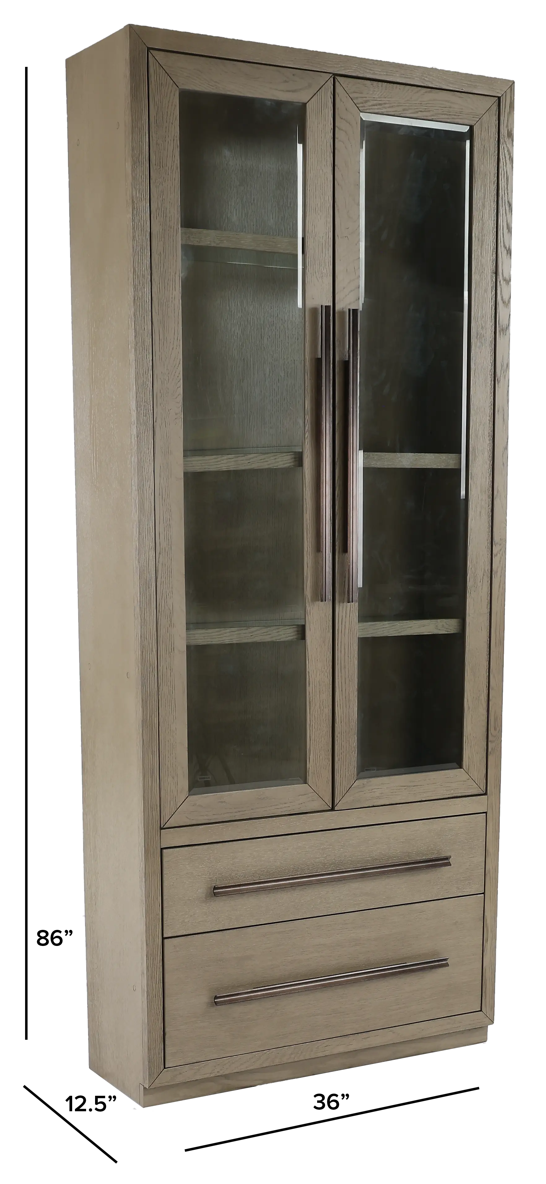 Pure Modern Gray Curio Cabinet-3