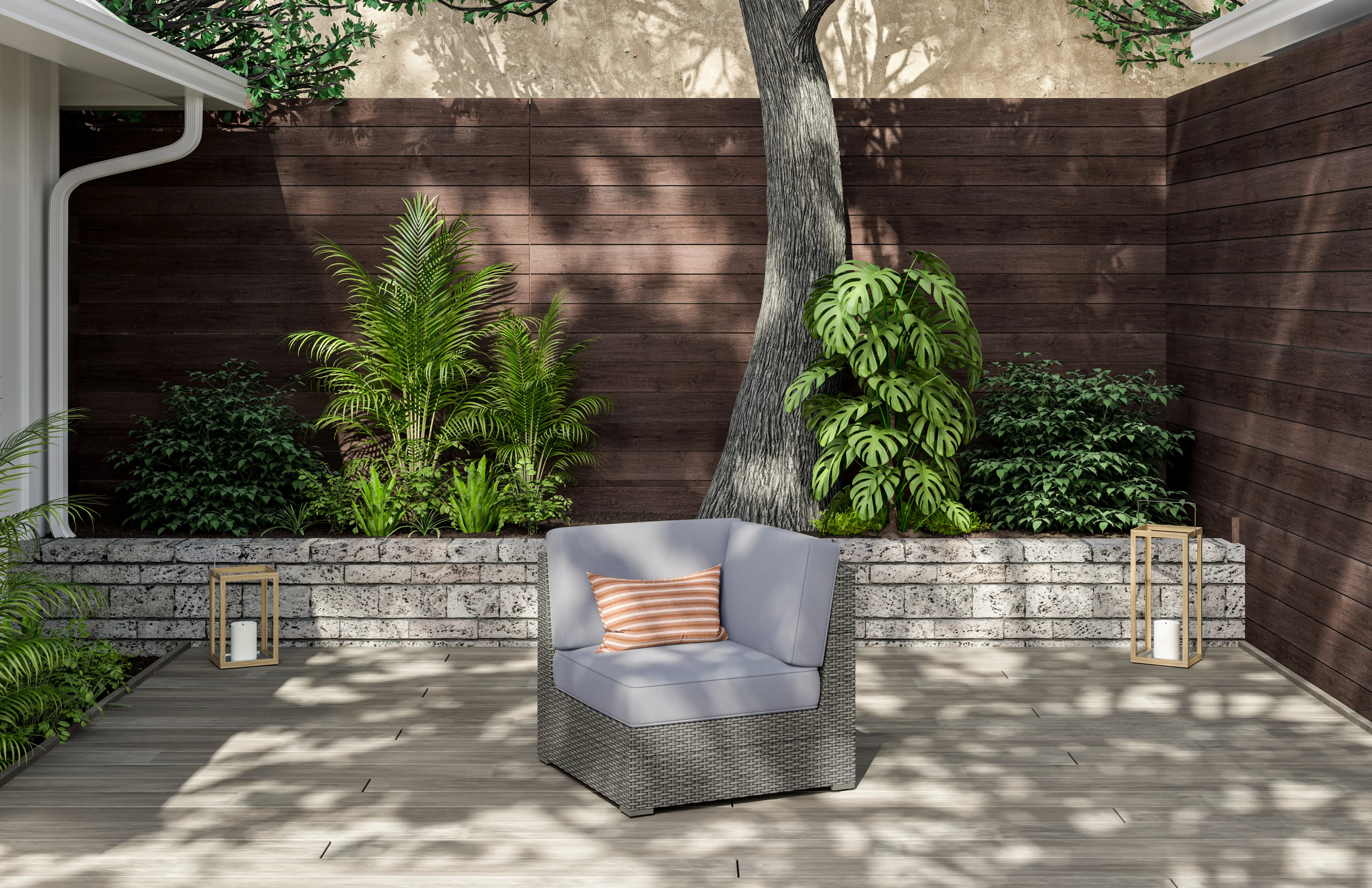 6801-12 Boca Raton Gray Outdoor Sectional Side Chair-2