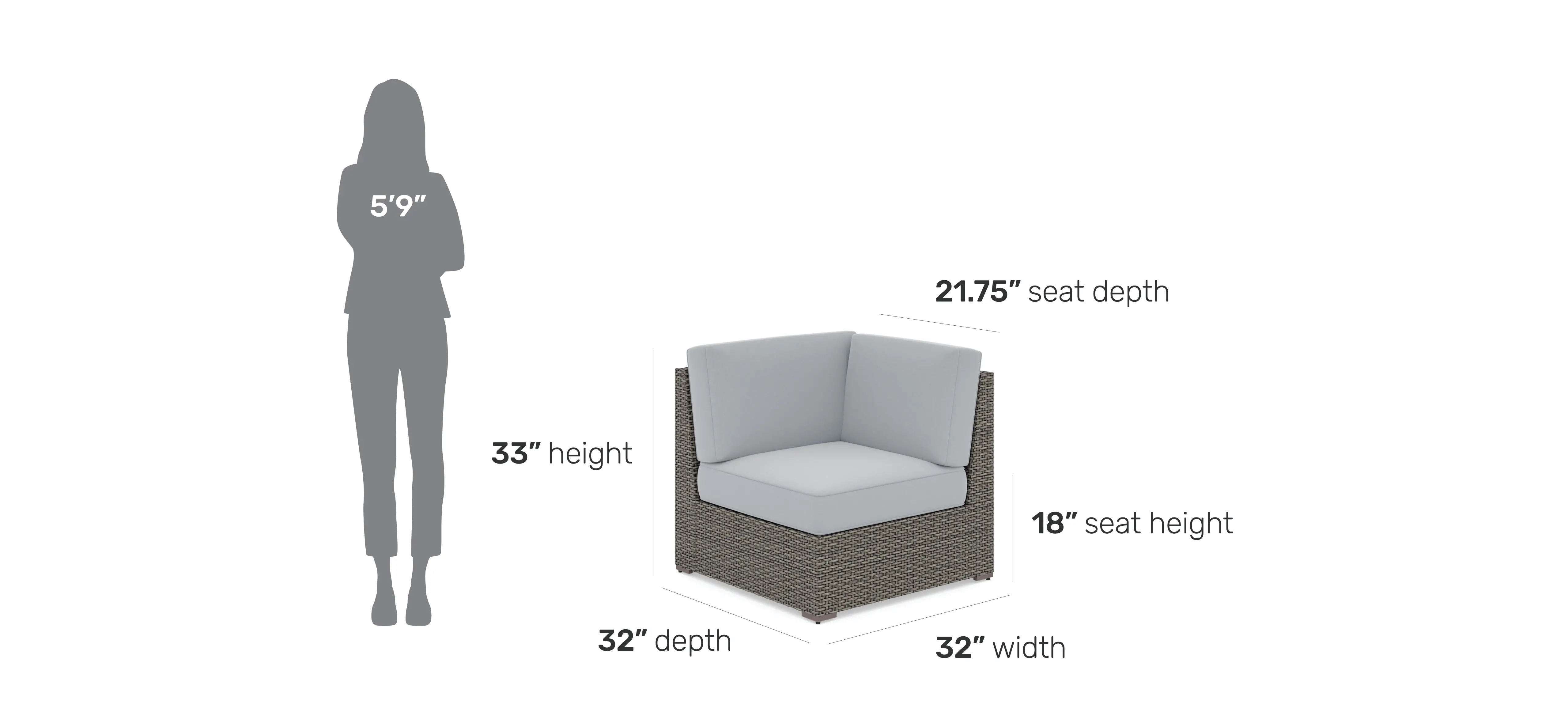 6801-12 Boca Raton Gray Outdoor Sectional Side Chair-3