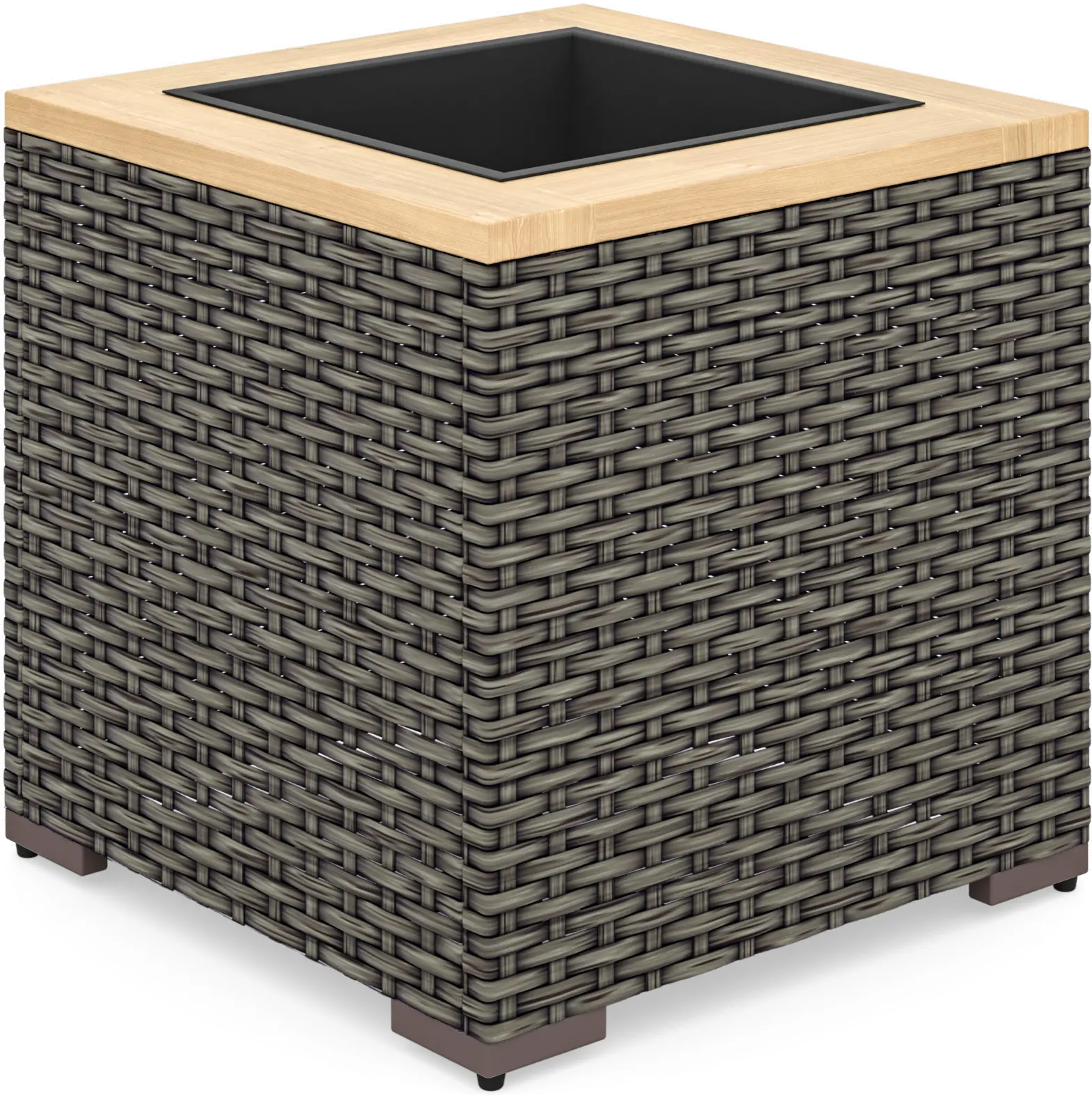 6801-24 Boca Raton Brown Outdoor Planter-4