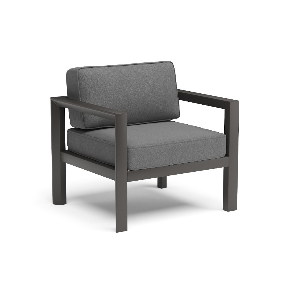 Grayton Gray Outdoor Aluminum Arm Chair