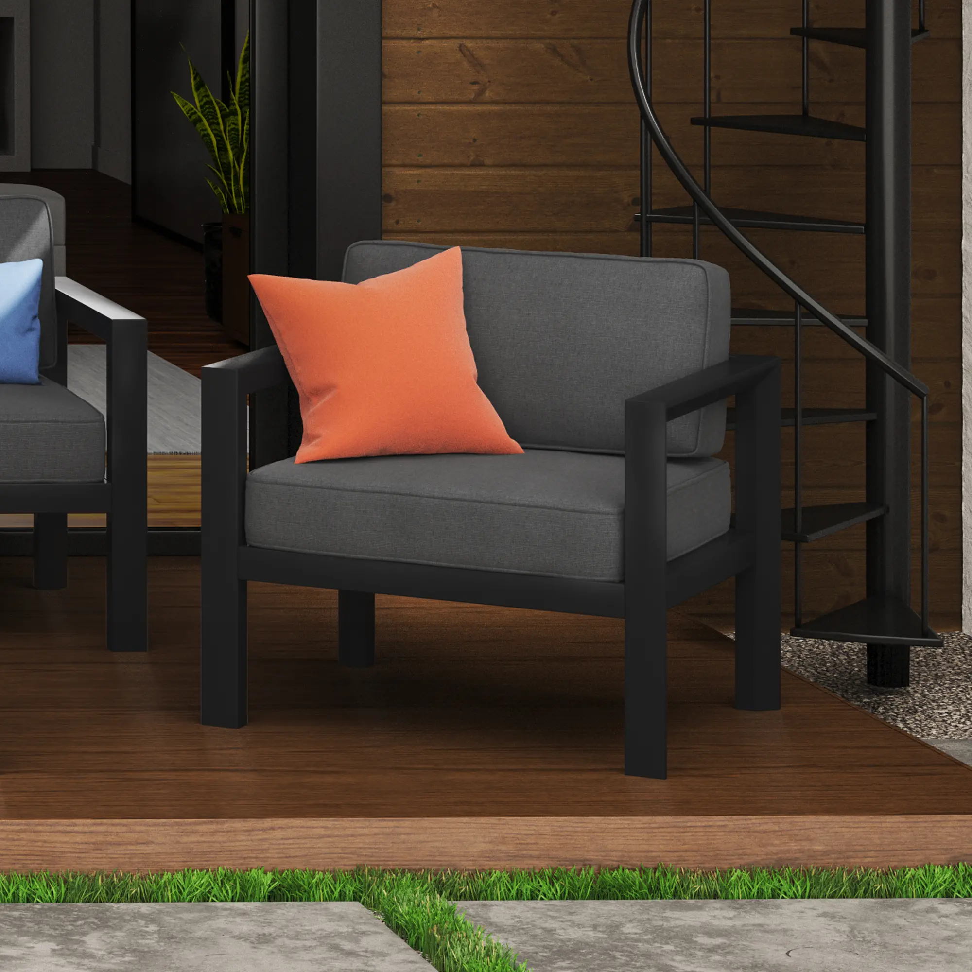 6730-10 Grayton Gray Outdoor Aluminum Arm Chair-2