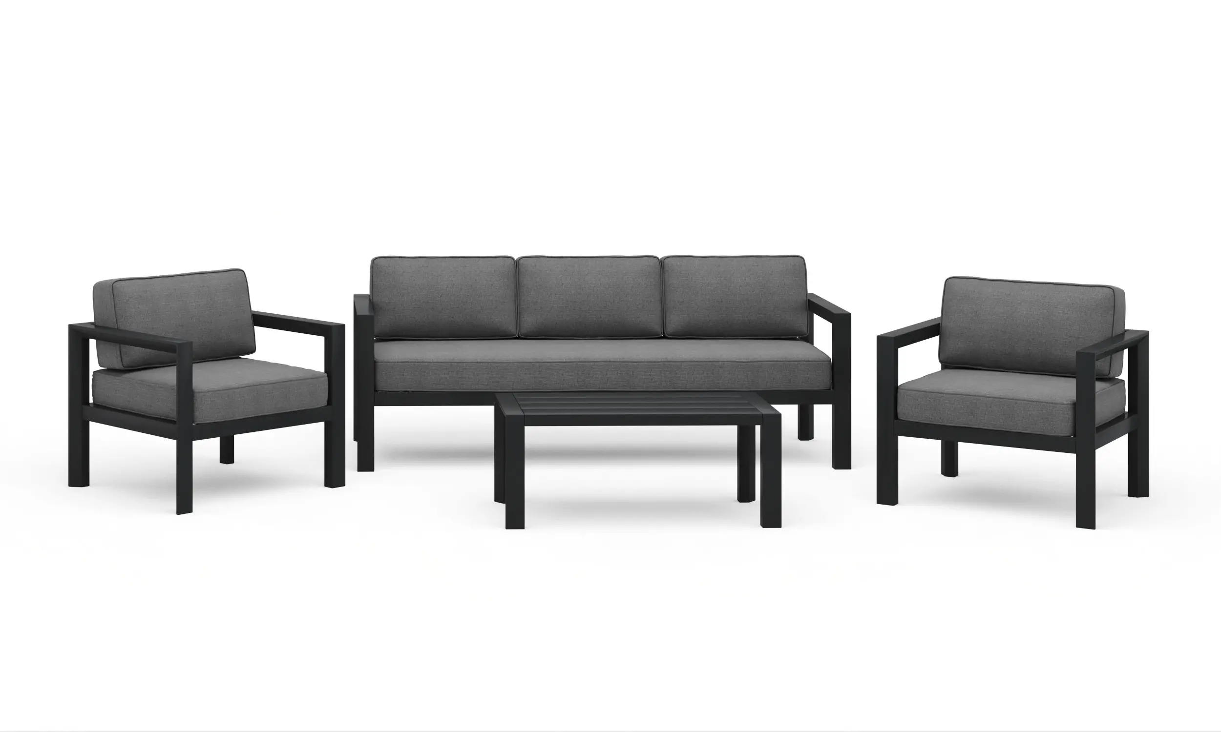 6730-30-10D-21 Grayton 4 Piece Gray Outdoor Sofa Set-1
