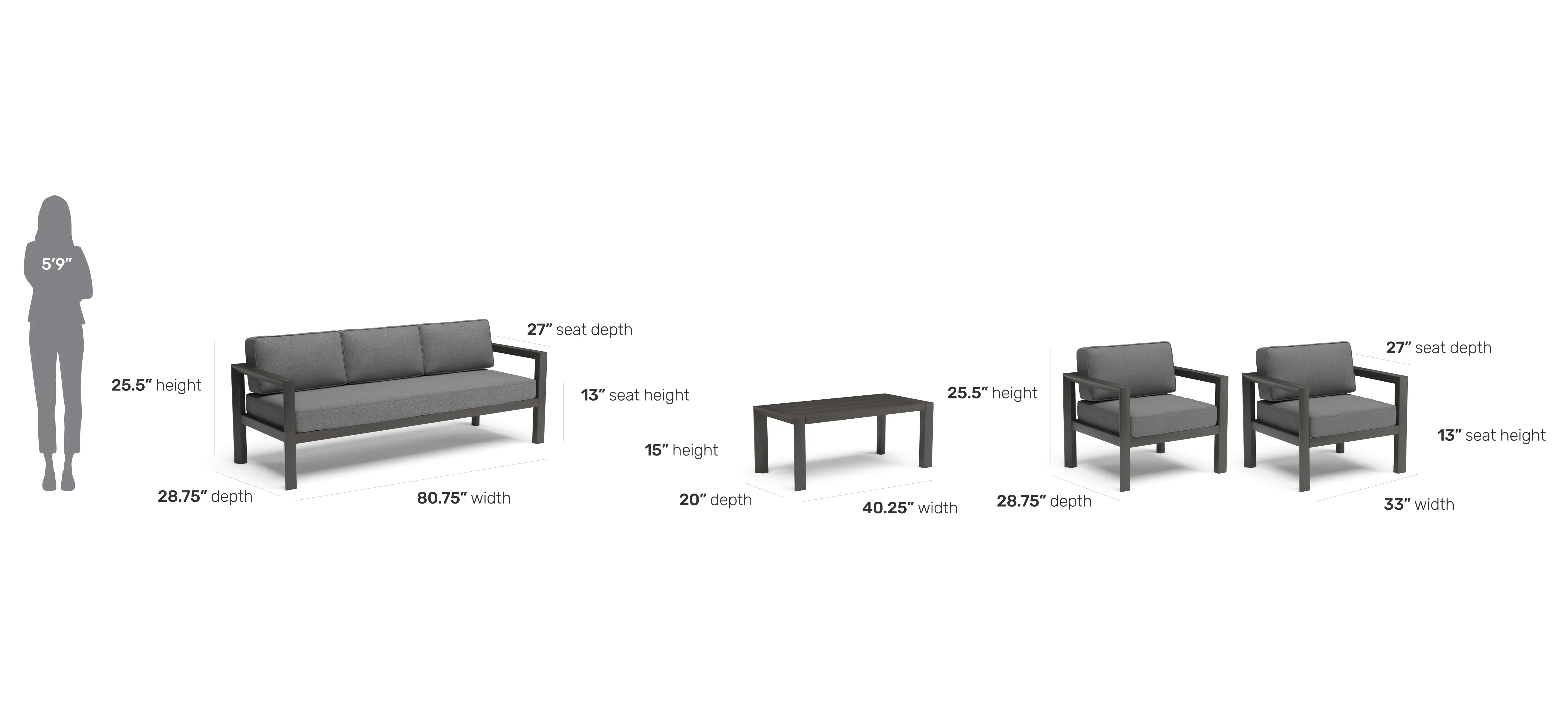 6730-30-10D-21 Grayton 4 Piece Gray Outdoor Sofa Set-3