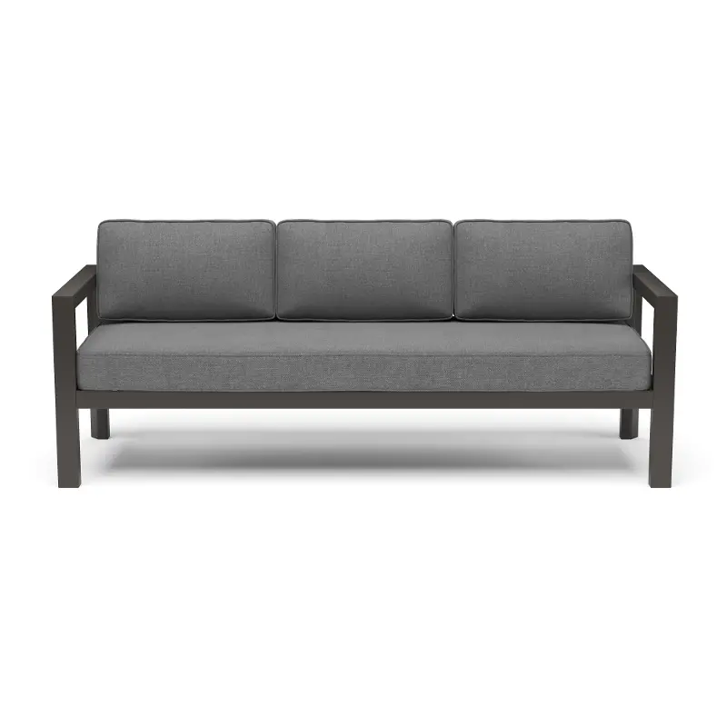 Grayton Gray Outdoor Aluminum Sofa