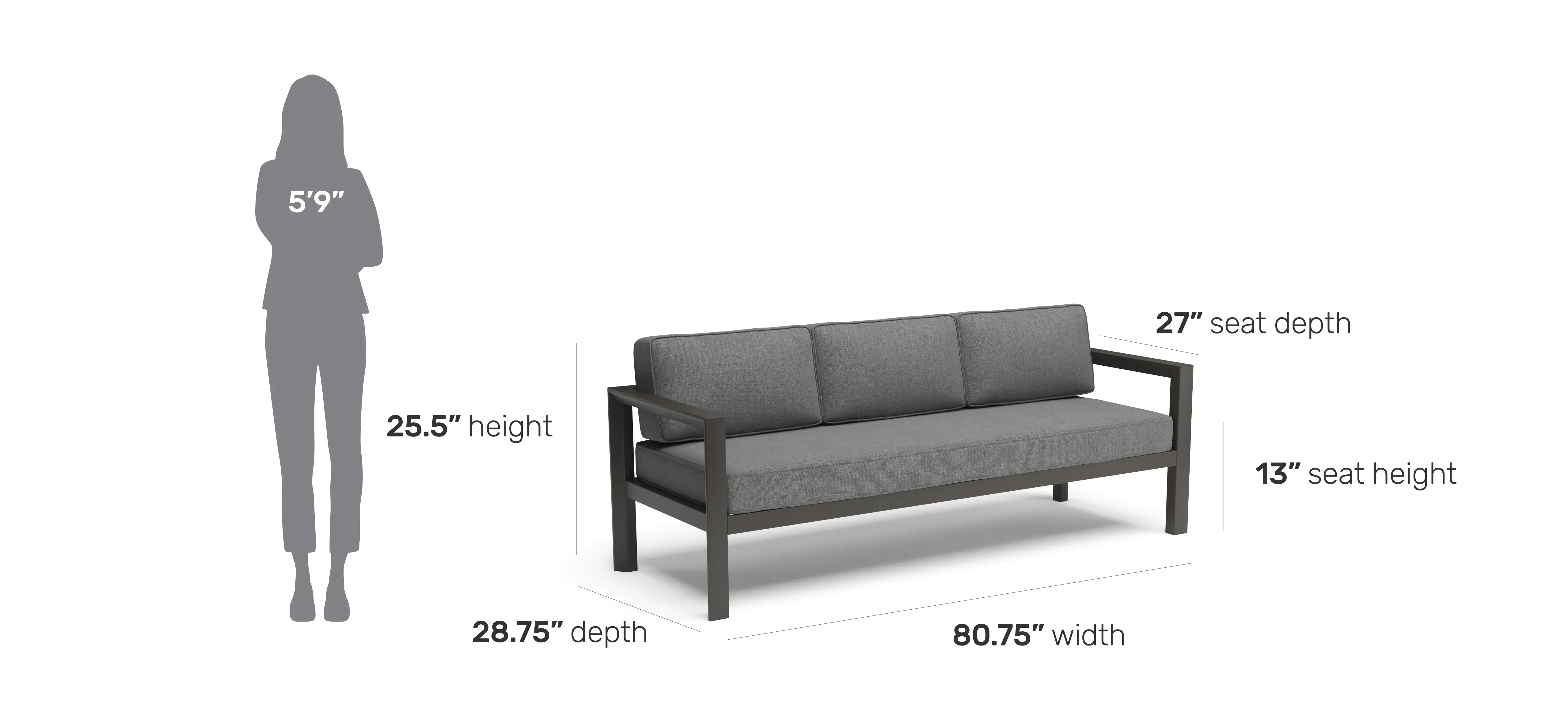 6730-30 Grayton Gray Outdoor Aluminum Sofa-3