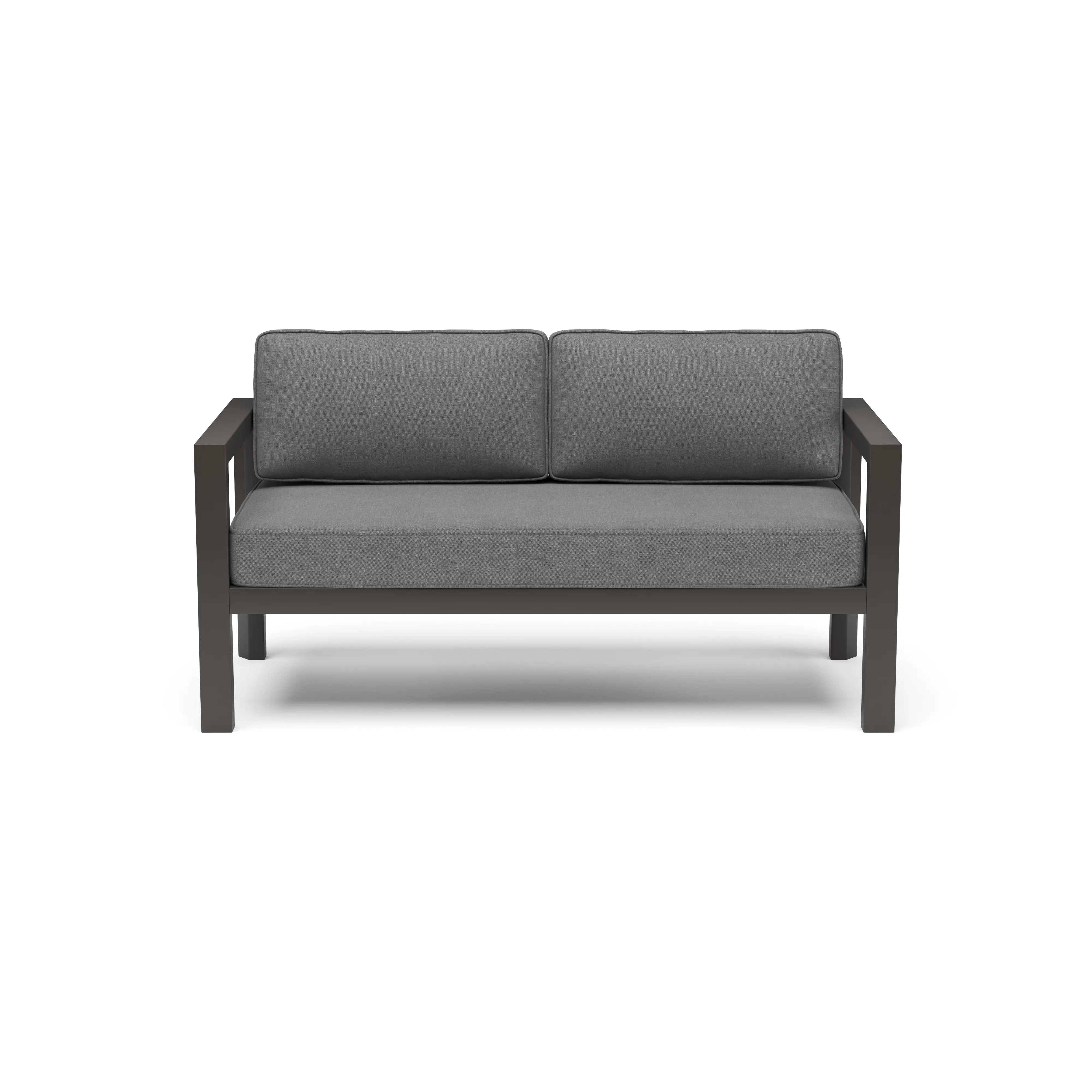6730-60 Grayton Gray Outdoor Aluminum Loveseat-1