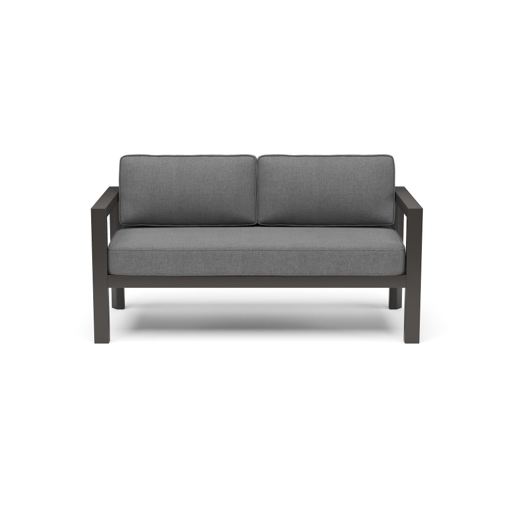 Grayton Gray Outdoor Aluminum Loveseat