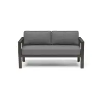 6730-60 Grayton Gray Outdoor Aluminum Loveseat