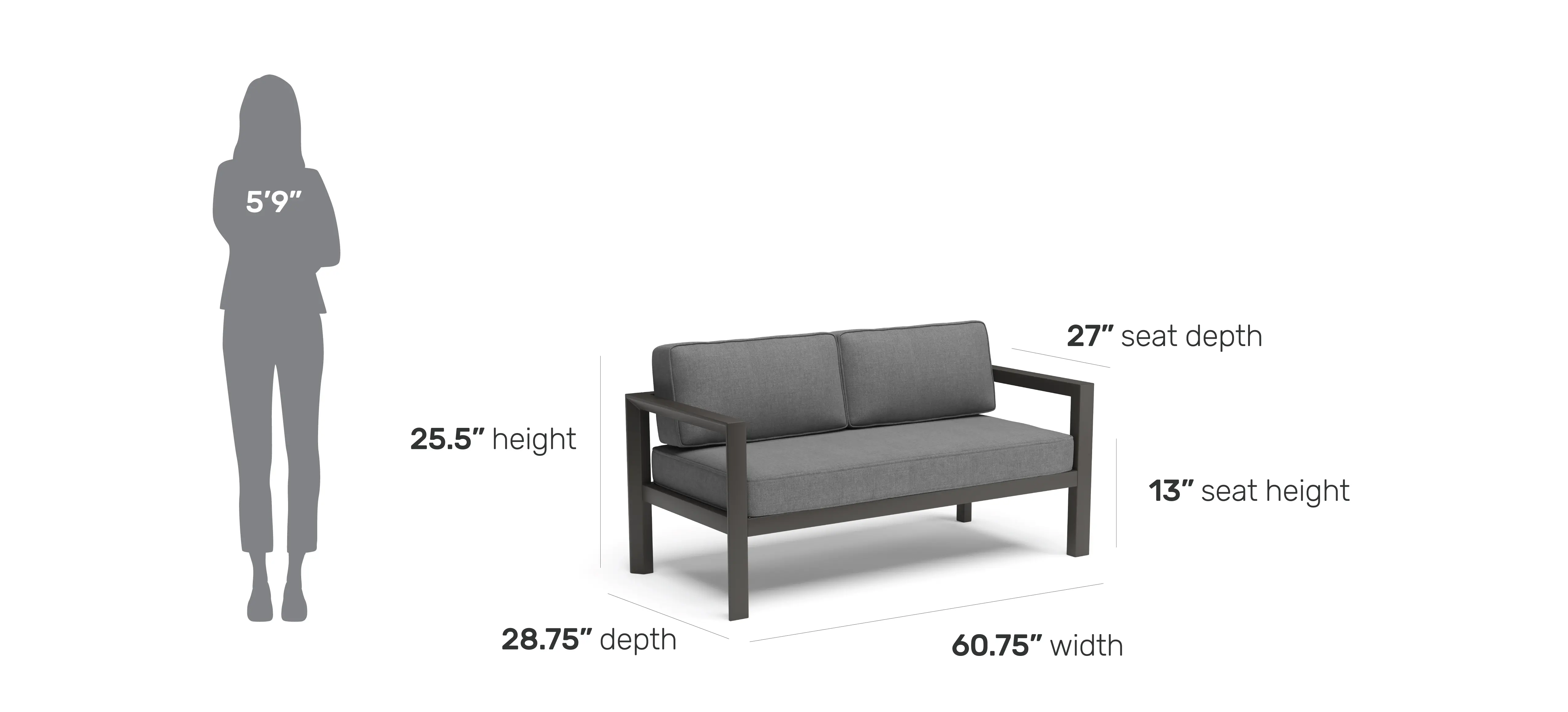 6730-60 Grayton Gray Outdoor Aluminum Loveseat-3