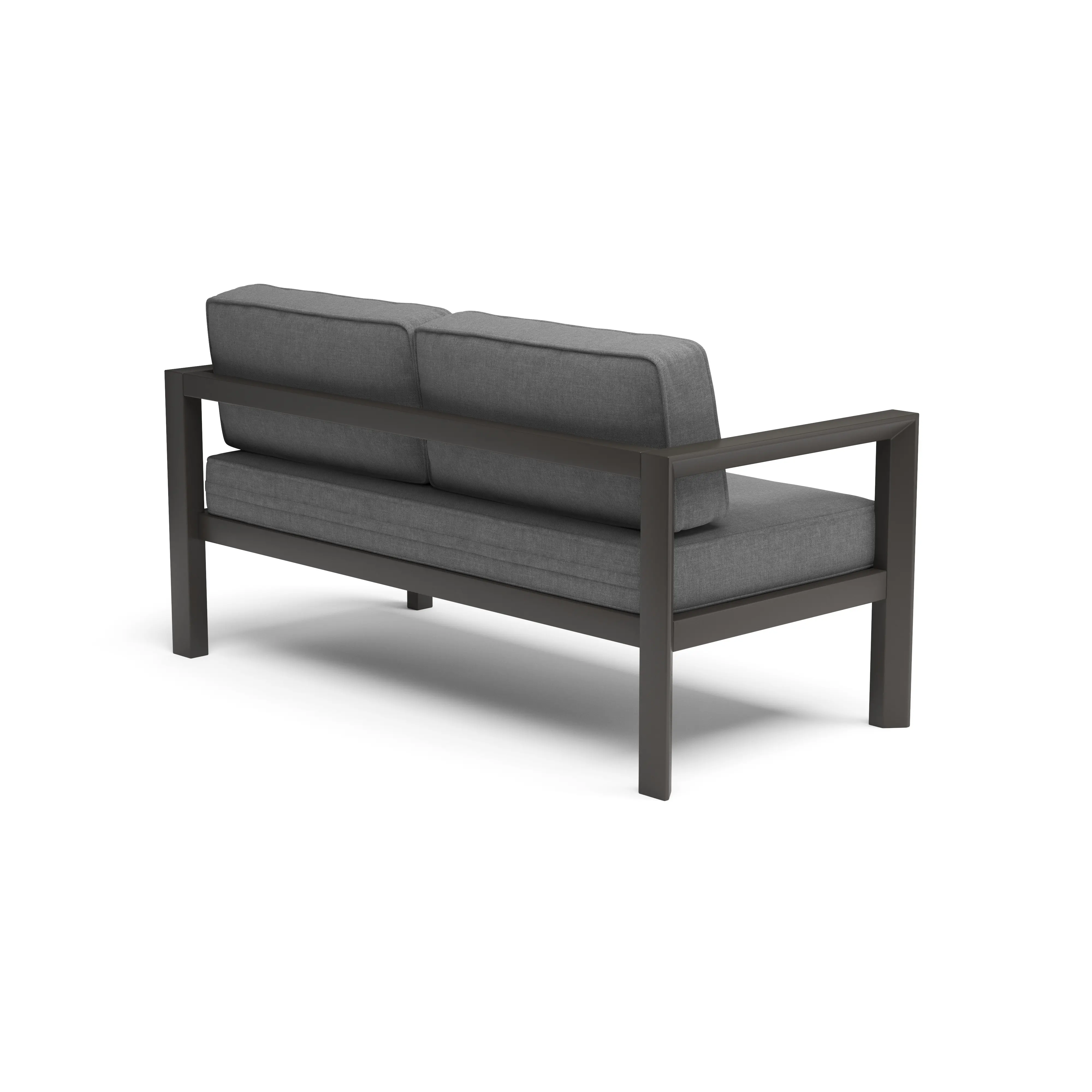 6730-60 Grayton Gray Outdoor Aluminum Loveseat-6