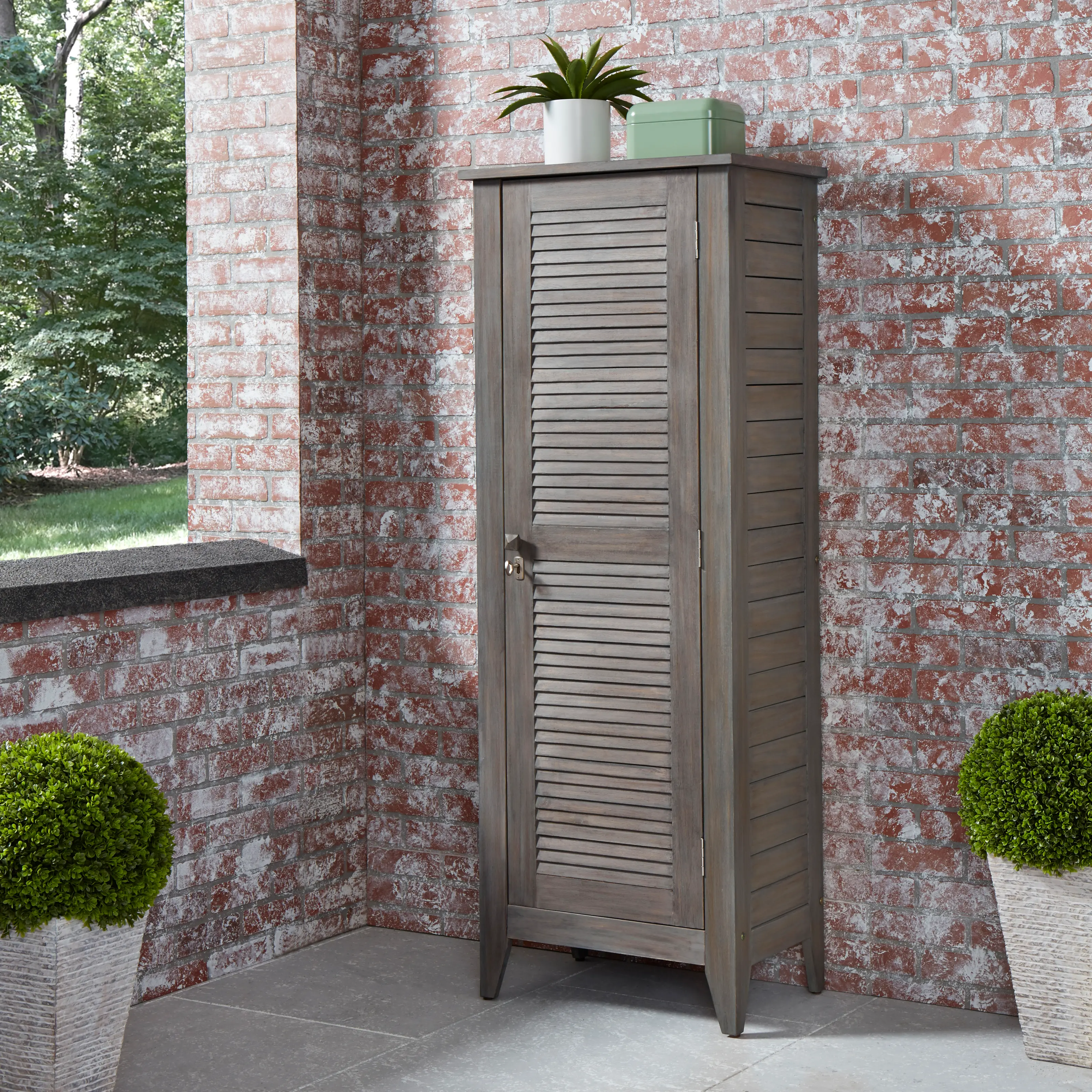 5664-26 Maho Gray Storage Cabinet-2