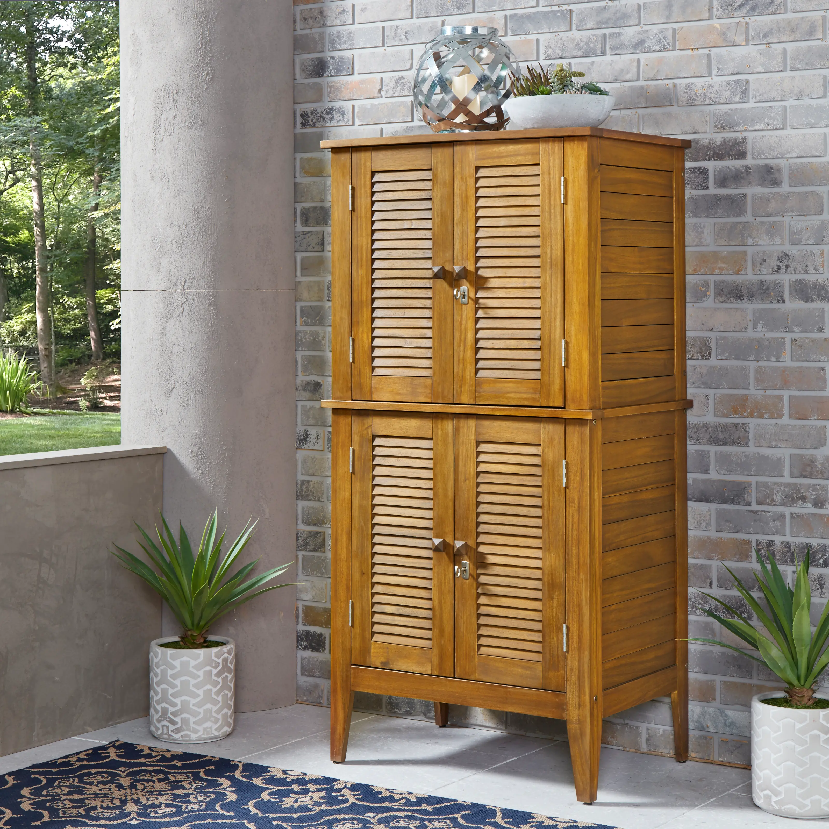 5663-27 Maho Brown Outdoor Storage Cabinet-2