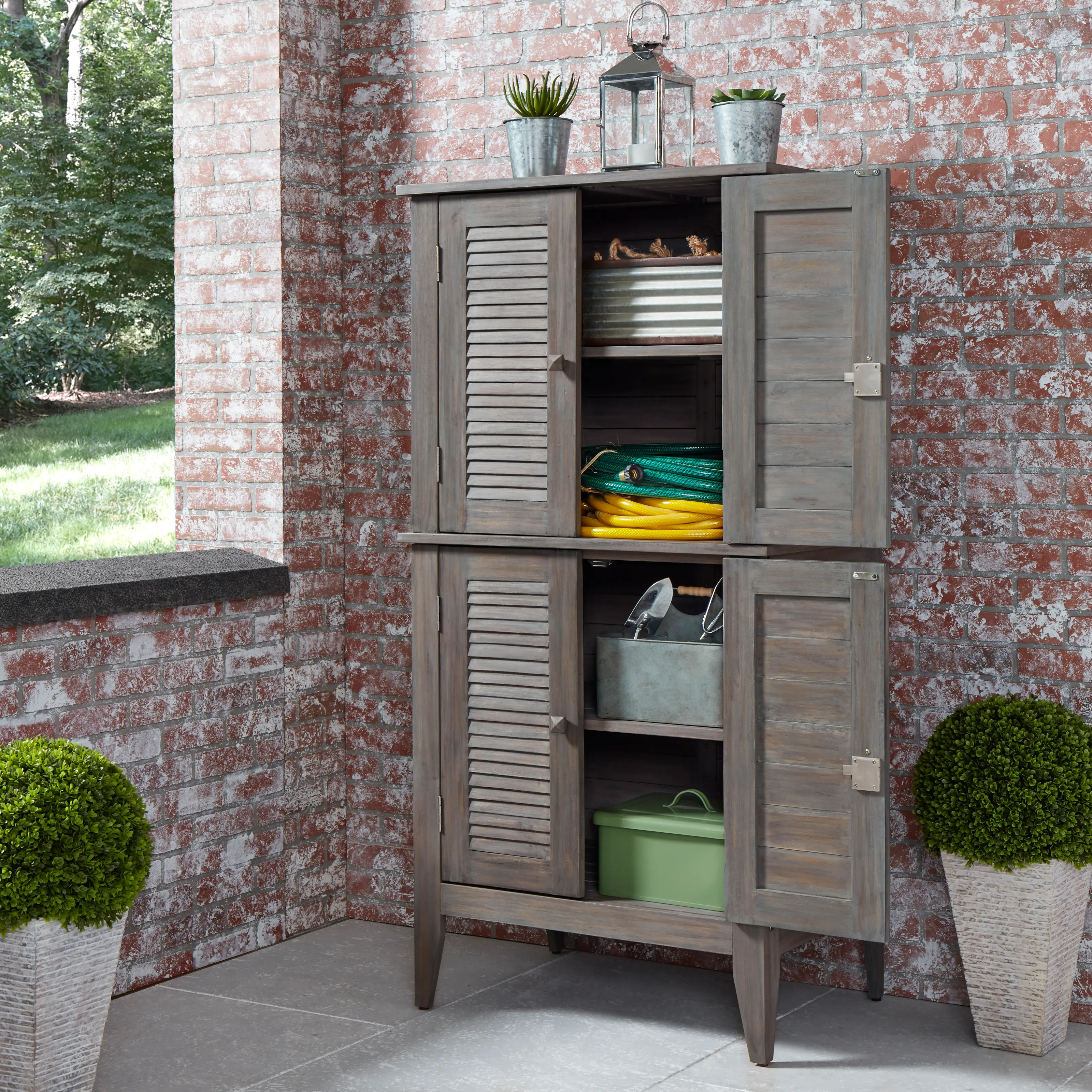 5664-27 Maho Gray Storage Cabinet by Homestyles-3