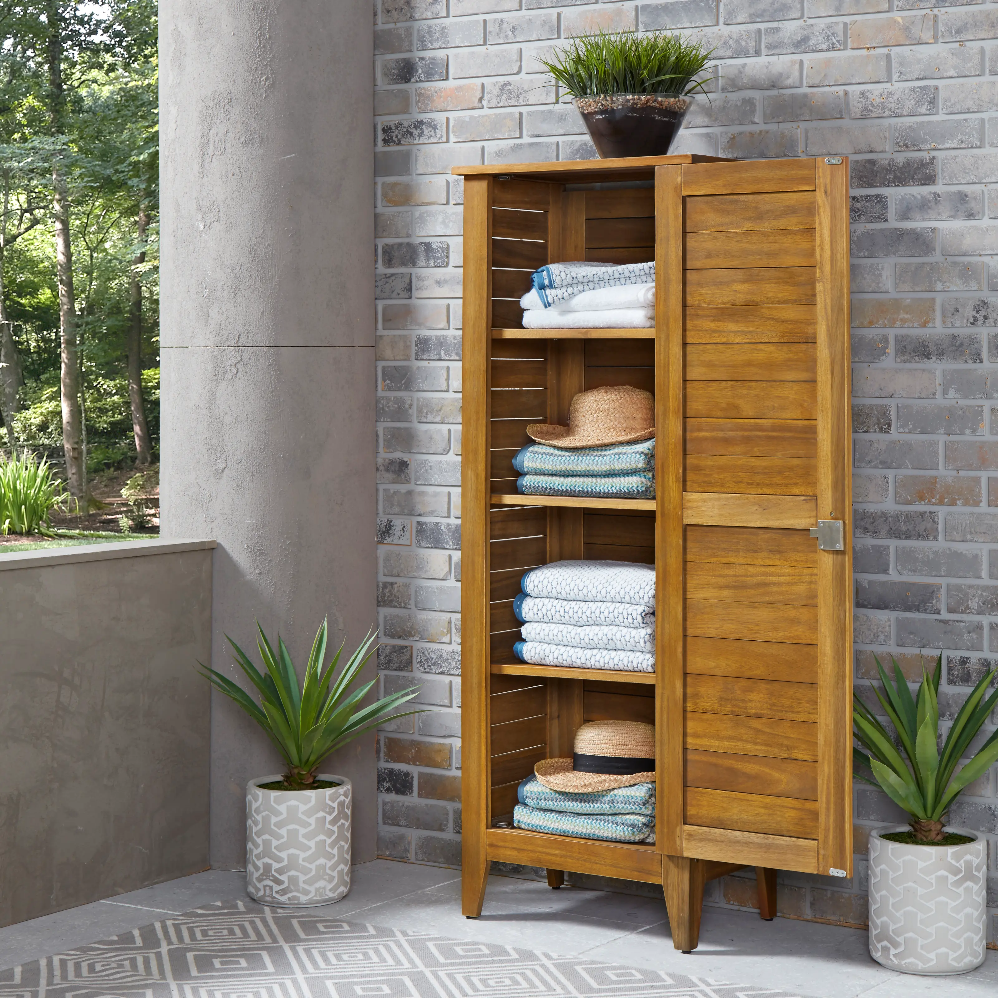 5663-26 Maho Brown Storage Cabinet-6
