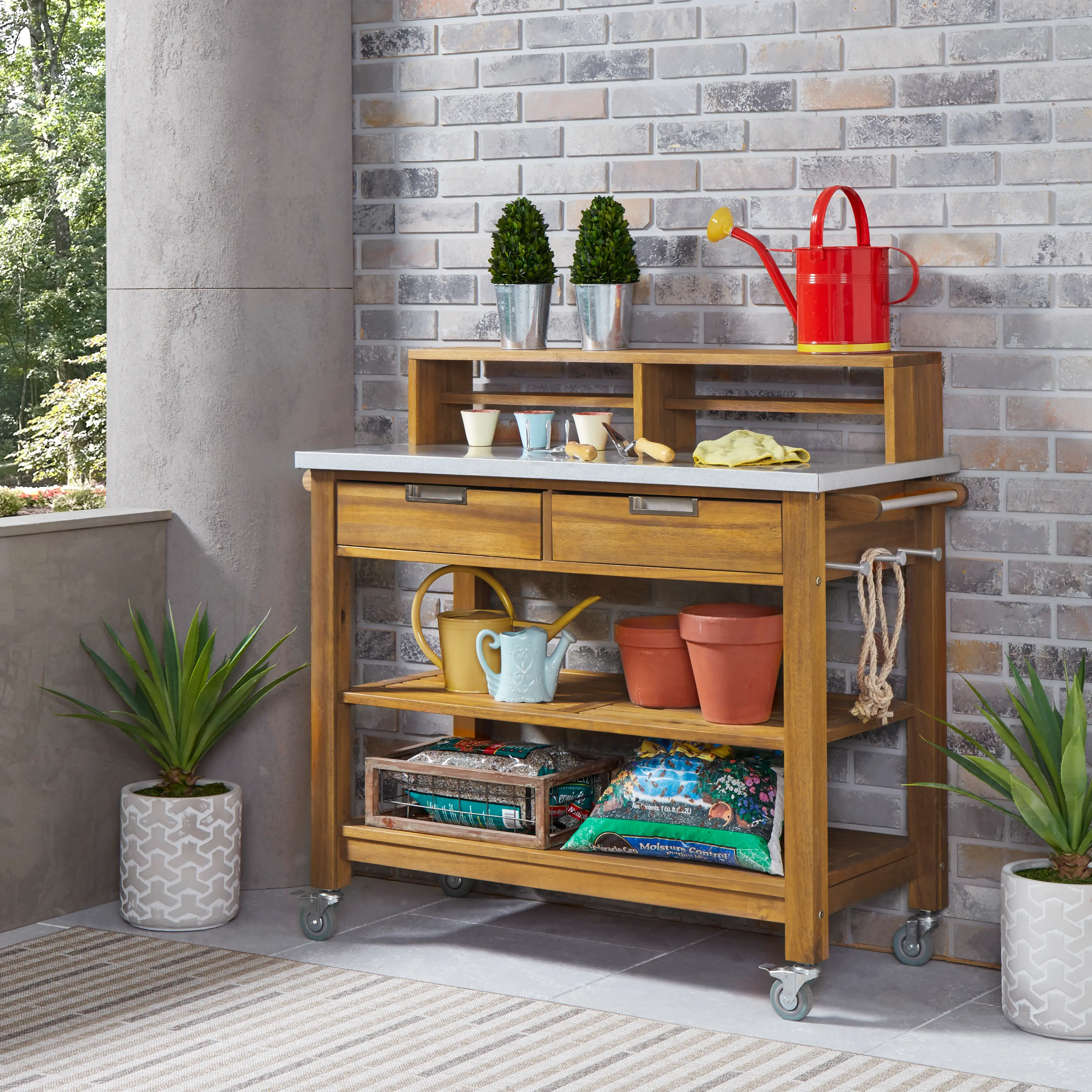 5663-91 Maho Brown Potting Bench-2