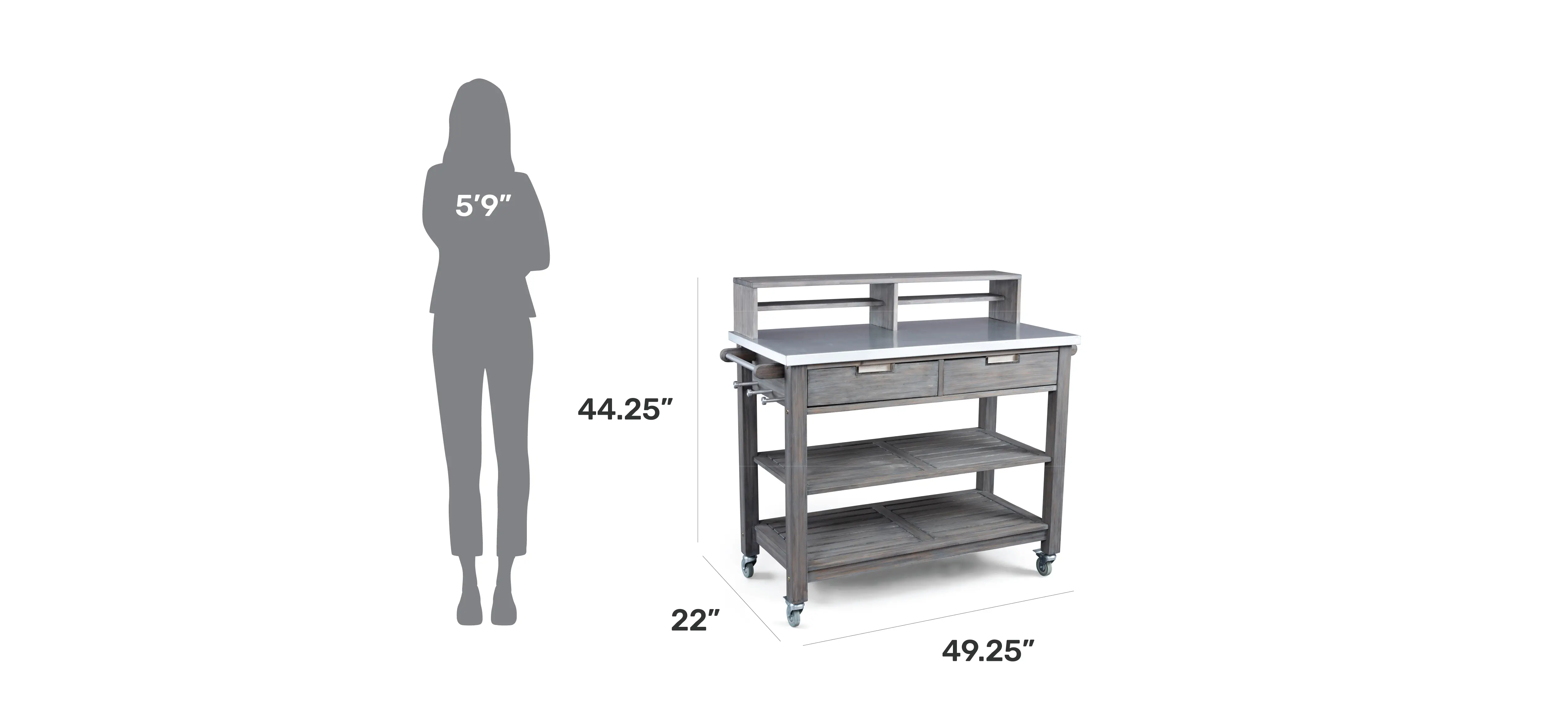 5664-91 Maho Gray Potting Bench-3