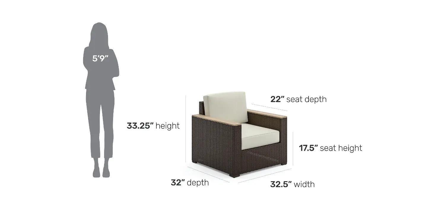 6800-10 Palm Springs Brown Outdoor Arm Chair-1